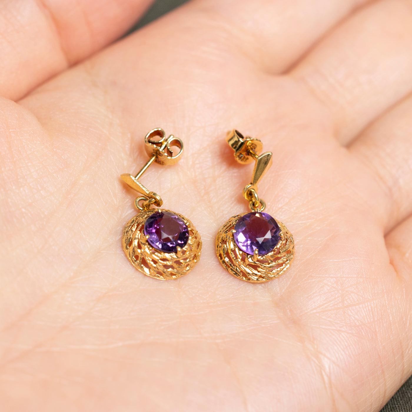 Amethyst Openwork Drop Earrings | 2.00ctw