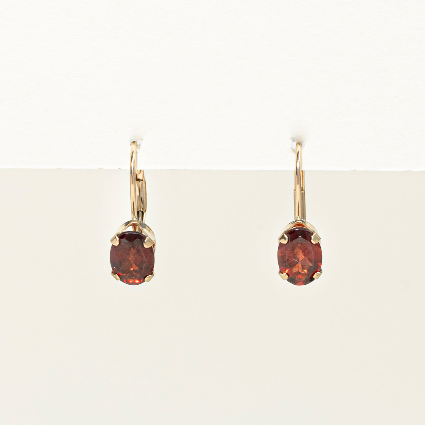 Oval Cut Garnet Drop Earrings | 1.50ctw