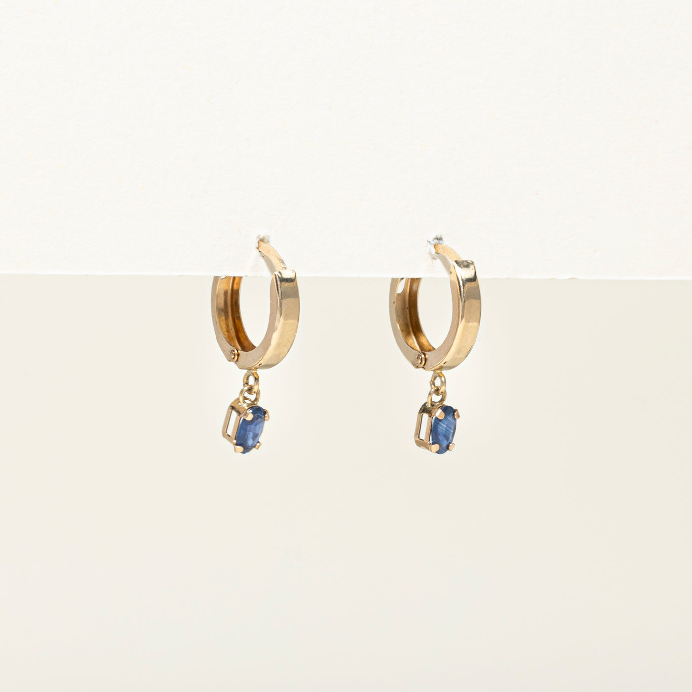 Oval Cut Sapphire Huggie Earrings | 0.50ctw