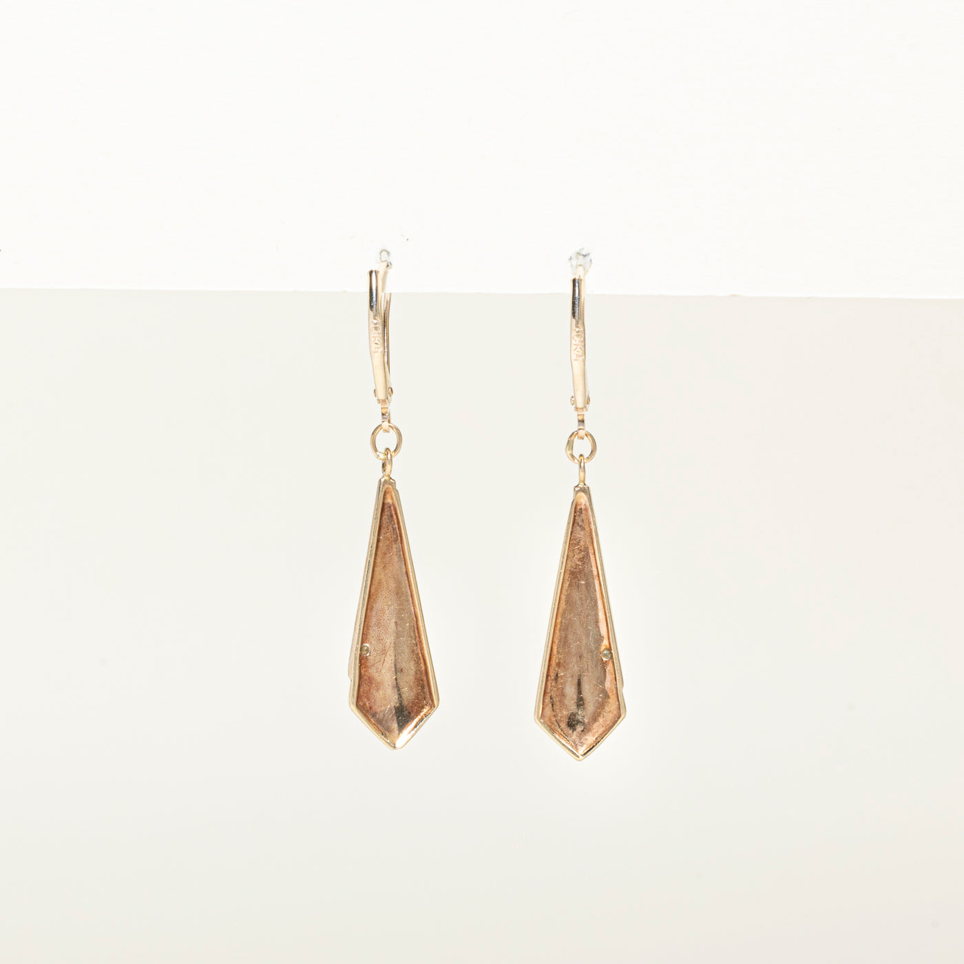 Yellow Gold Diamond Drop Earrings | 0.02ct