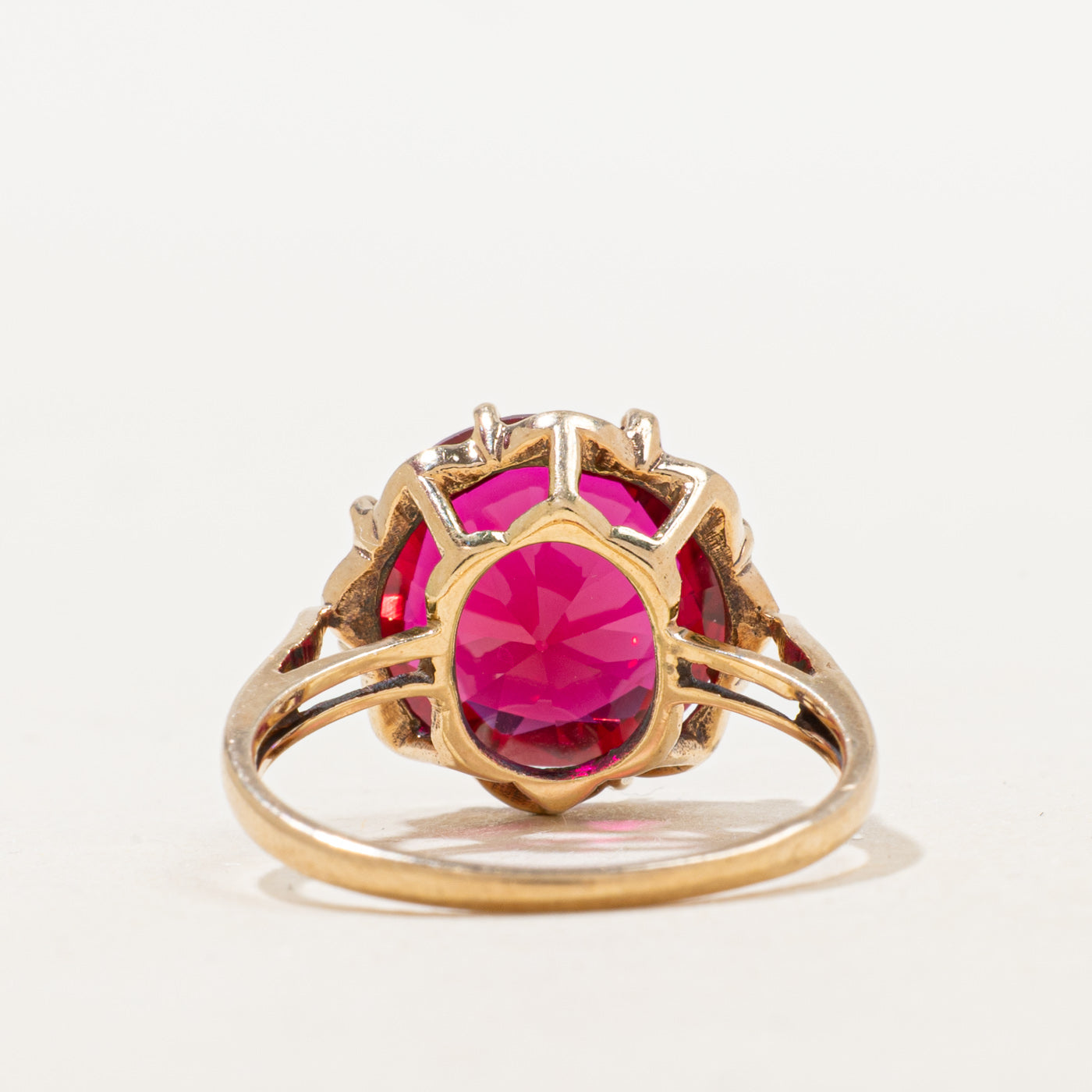 Bague cocktail en rubis synthétique | 5,44 ct | Taille 7,5 |