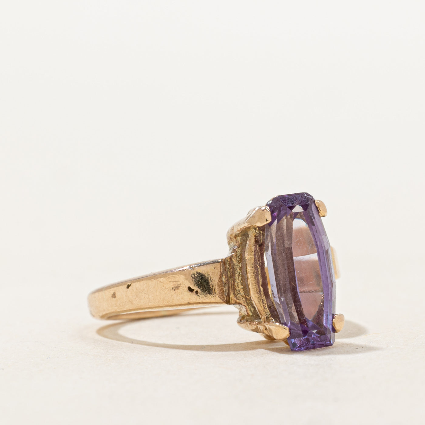 Synthetic Sapphire Solitaire Ring | 1.8ct | SZ 4.25 |