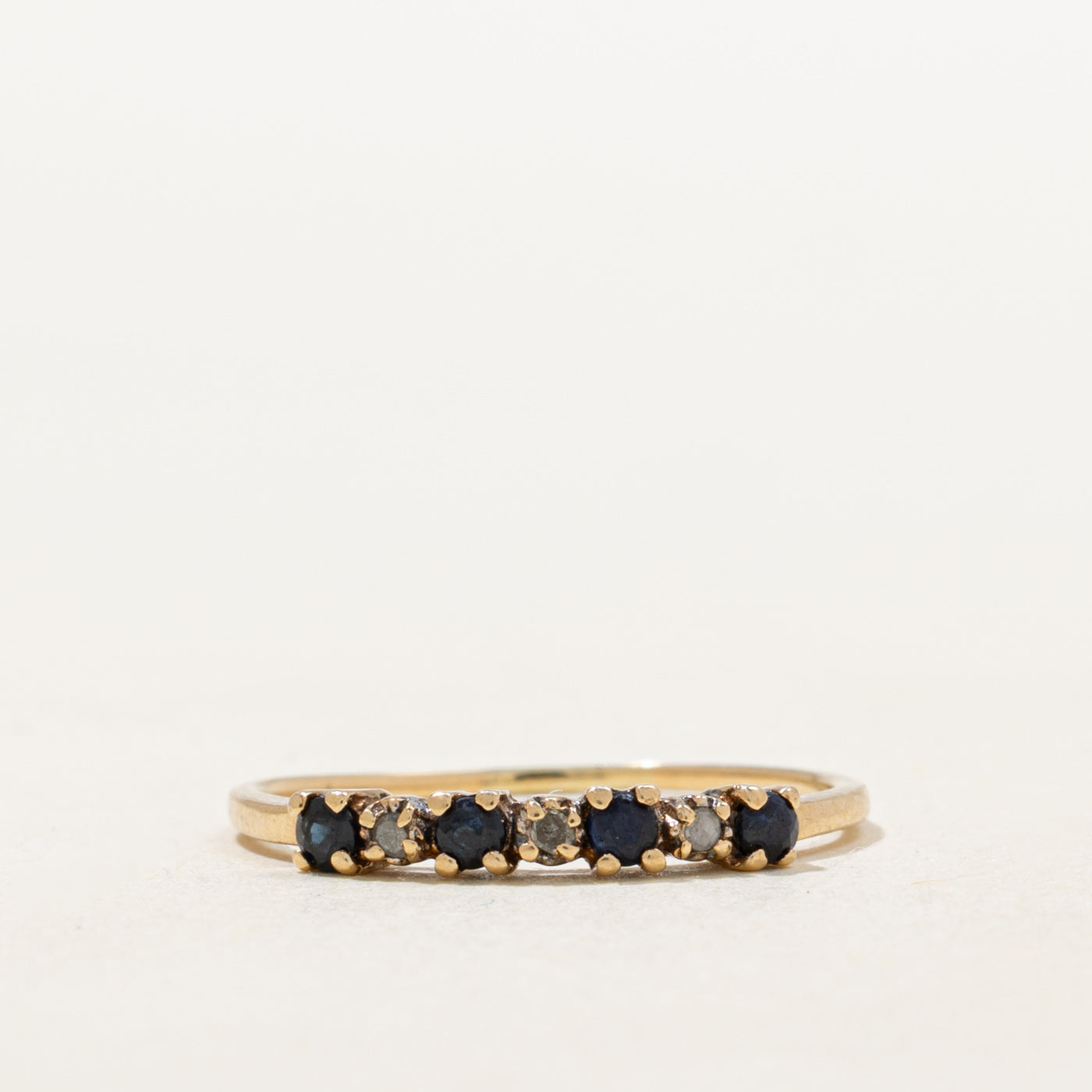 Semi Eternity Sapphire & Diamond Band | 0.12ctw, 0.015ctw | SZ 5.5 |