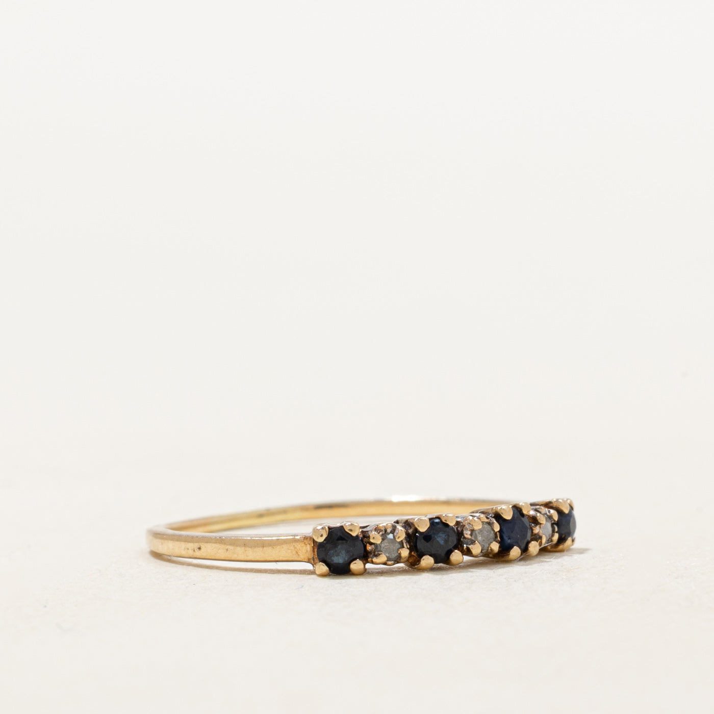 Semi Eternity Sapphire & Diamond Band | 0.12ctw, 0.015ctw | SZ 5.5 |