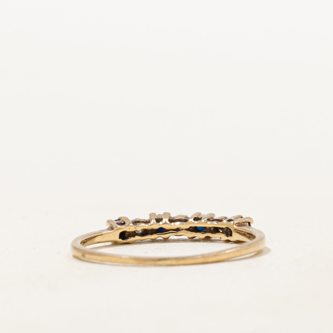 Semi Eternity Sapphire & Diamond Band | 0.12ctw, 0.015ctw | SZ 5.5 |