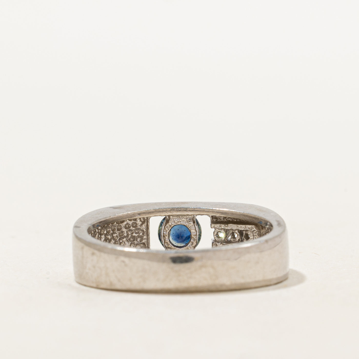 Channel Set Sapphire & Diamond Band | 0.29ct, 0.03ctw | SZ 6.5 |