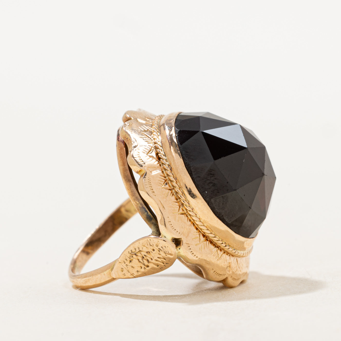 Rose Cut Garnet Cocktail Ring | 17.0ct | SZ 2.25 |