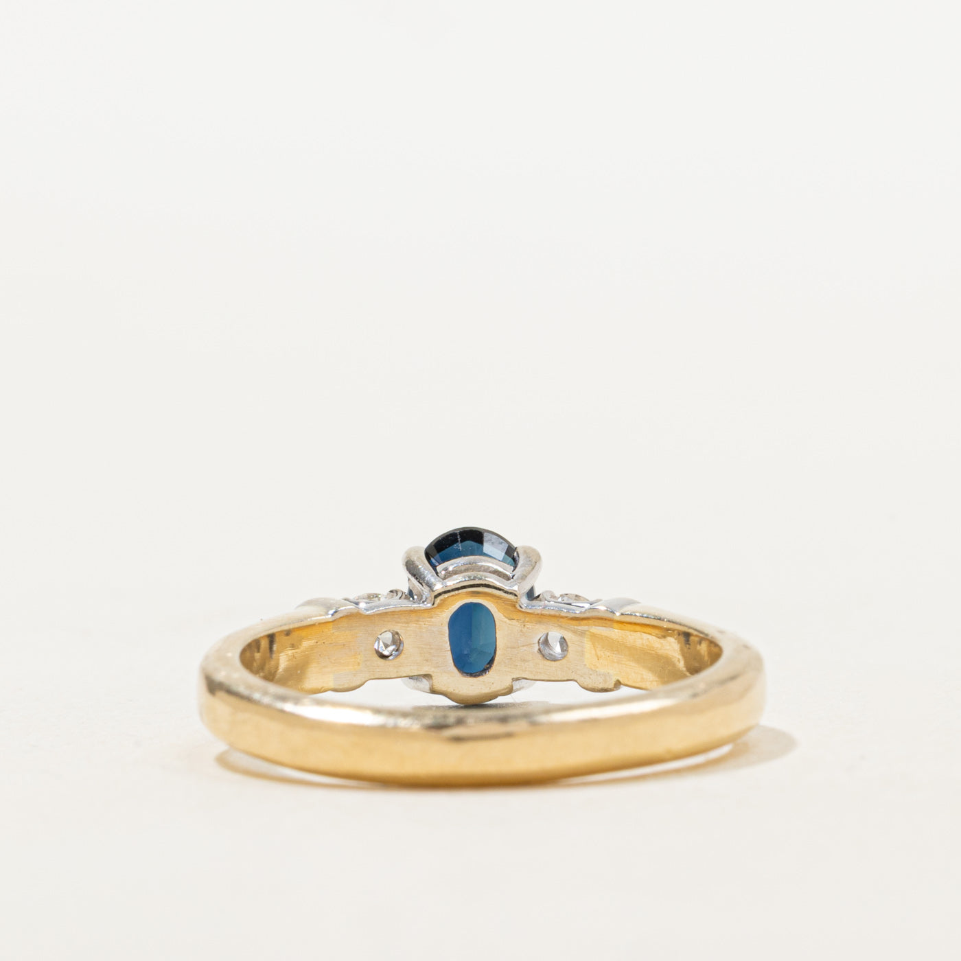 'Birks' Oval Cut Sapphire & Diamond Ring | 0.91ct, 0.17ctw | SZ 7.25 |
