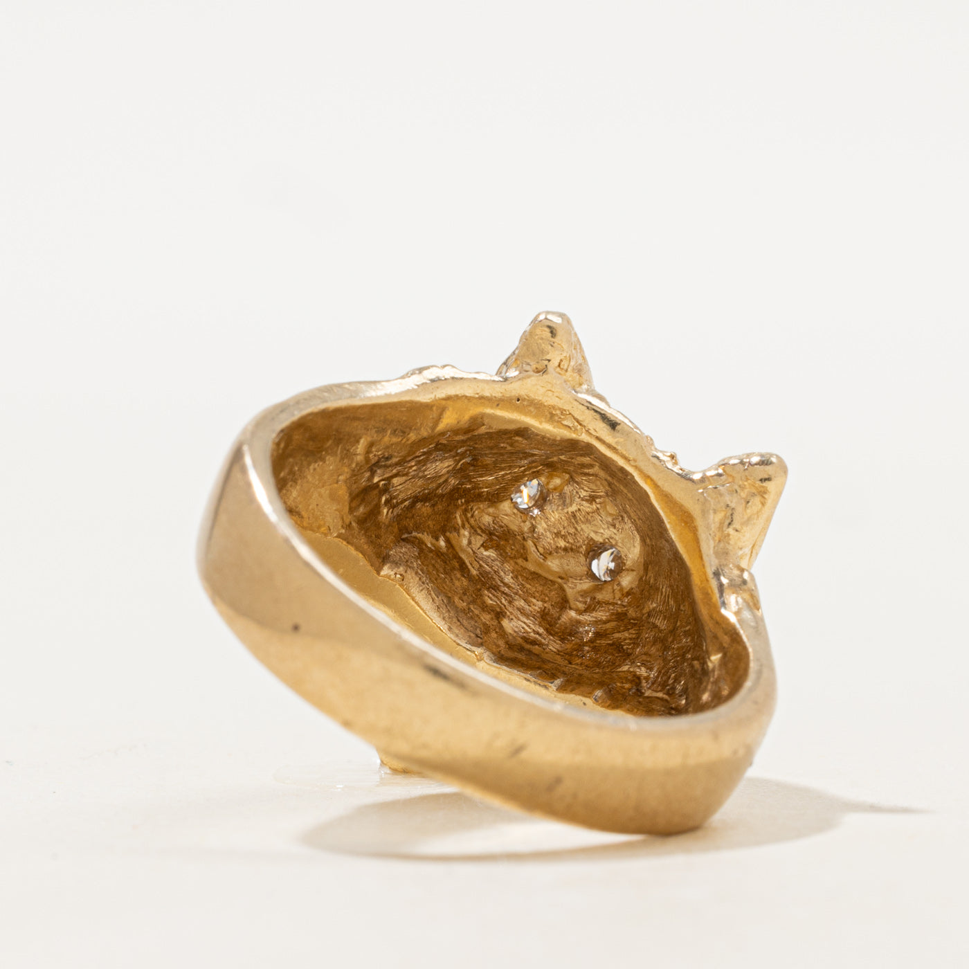 Synthetic Ruby & Diamond Wolf Ring | 0.21ct, 0.06ctw | SZ 13.0 |