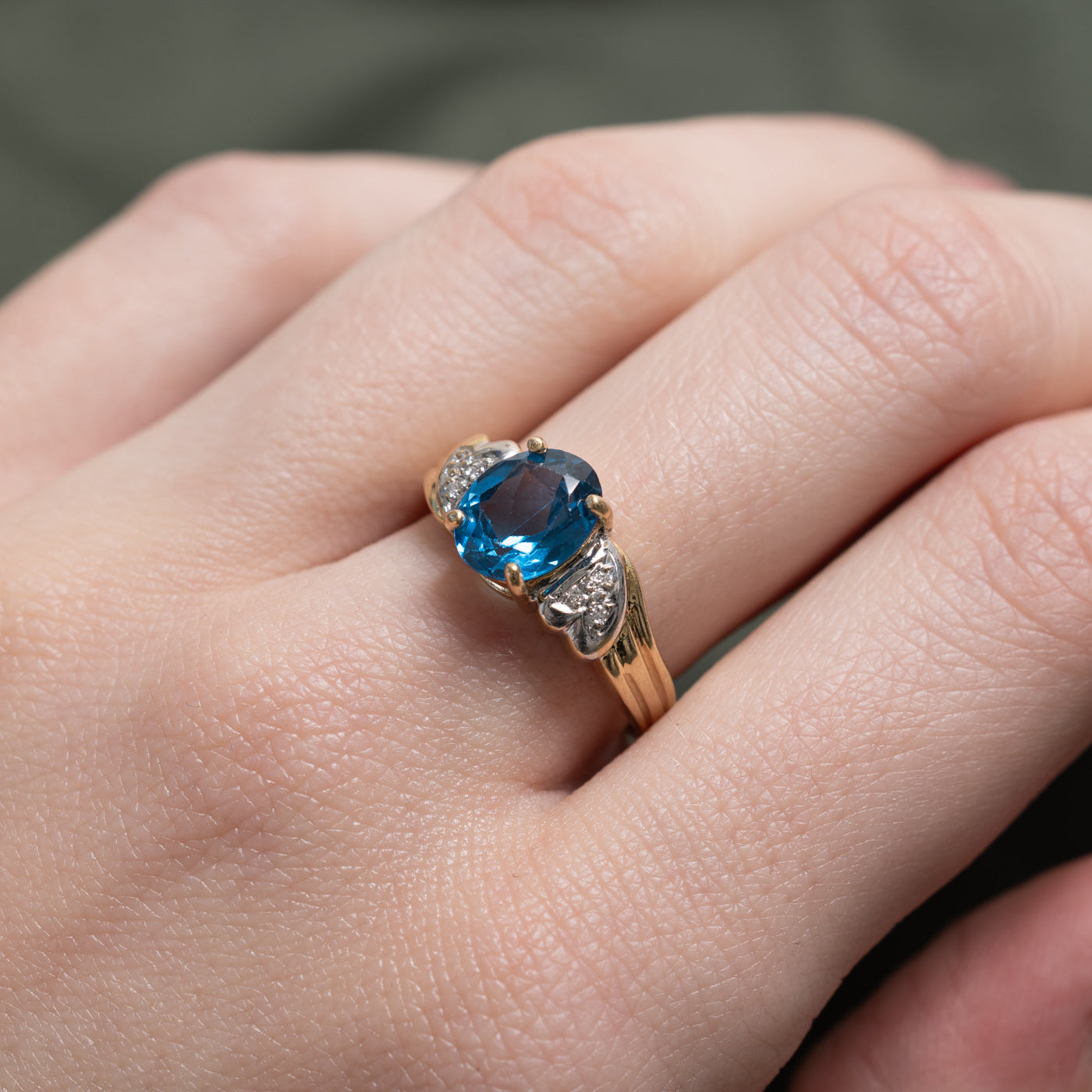 Synthetic Spinel & Diamond Heart Accented Ring | 1.53ct, 0.03ctw | SZ 7.5 |