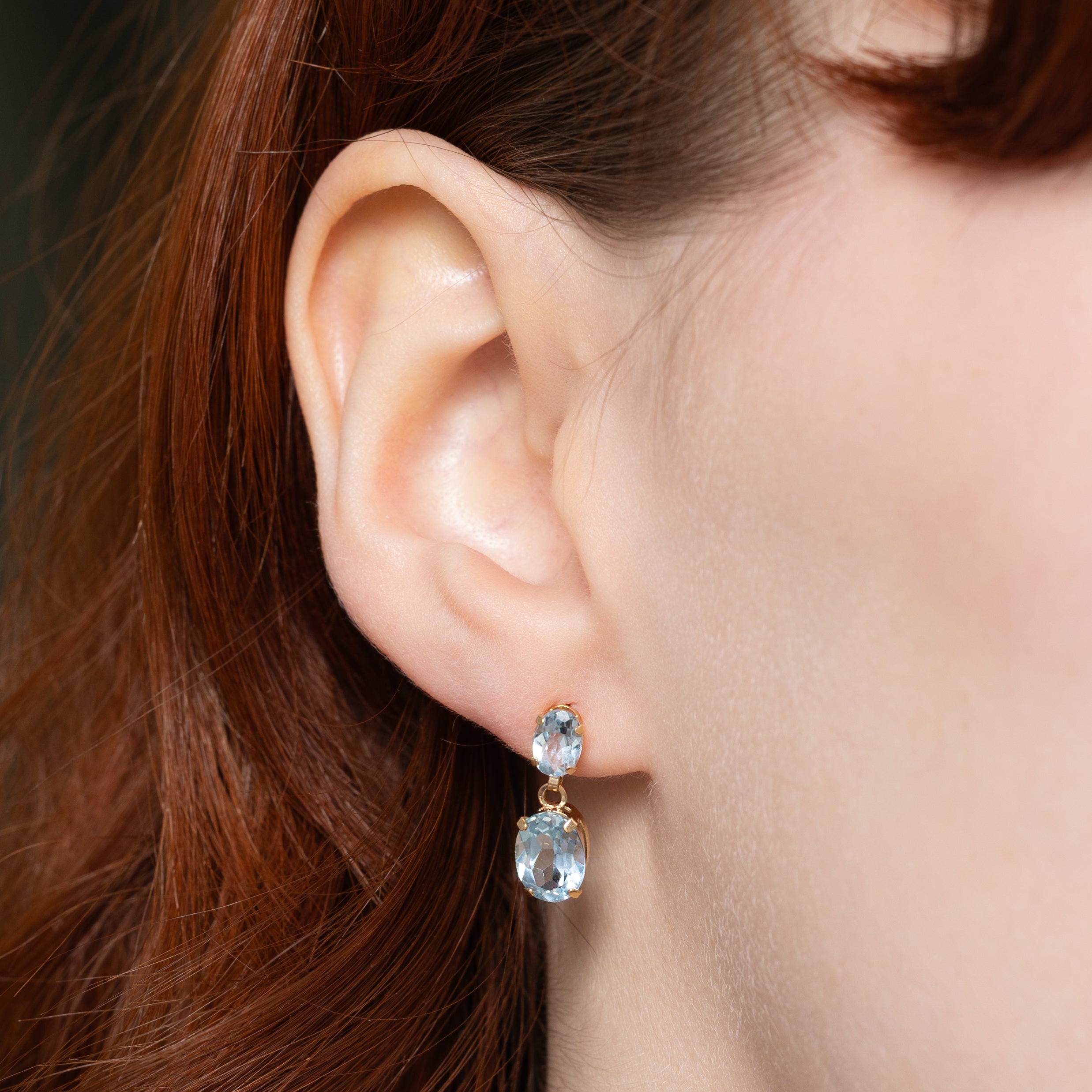 Blue Topaz Drop Earrings | 3.50ctw
