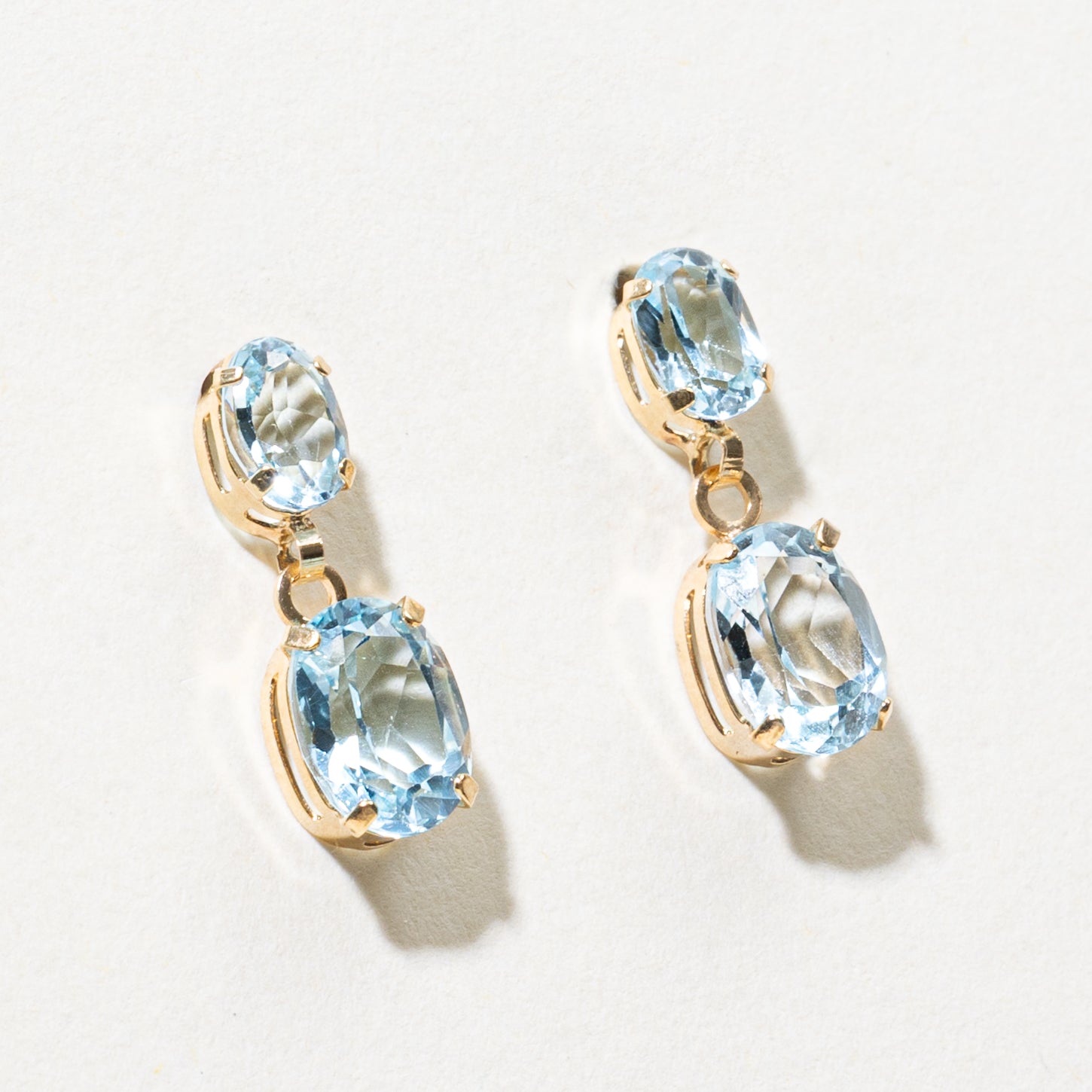 Blue Topaz Drop Earrings | 3.50ctw