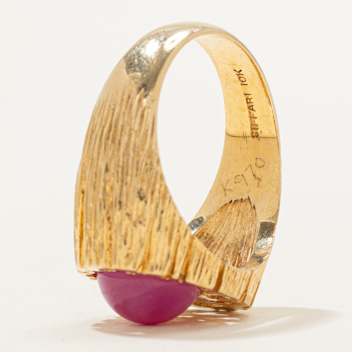 Synthetic Sapphire Openwork Signet Ring | 4.00ct | SZ 10.5