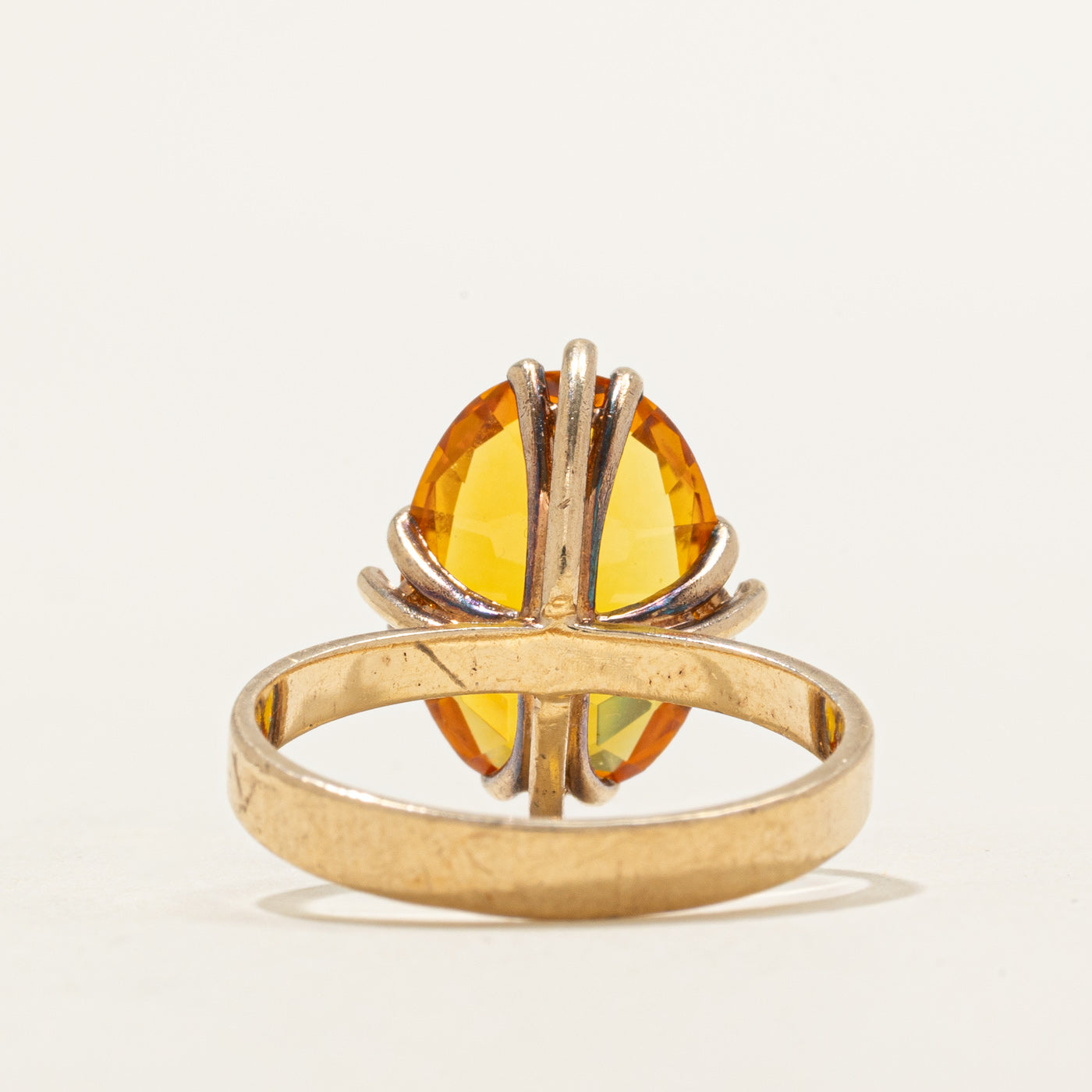 Bague « Birks » en saphir synthétique ovale | 7,00 ct | Taille 6,0