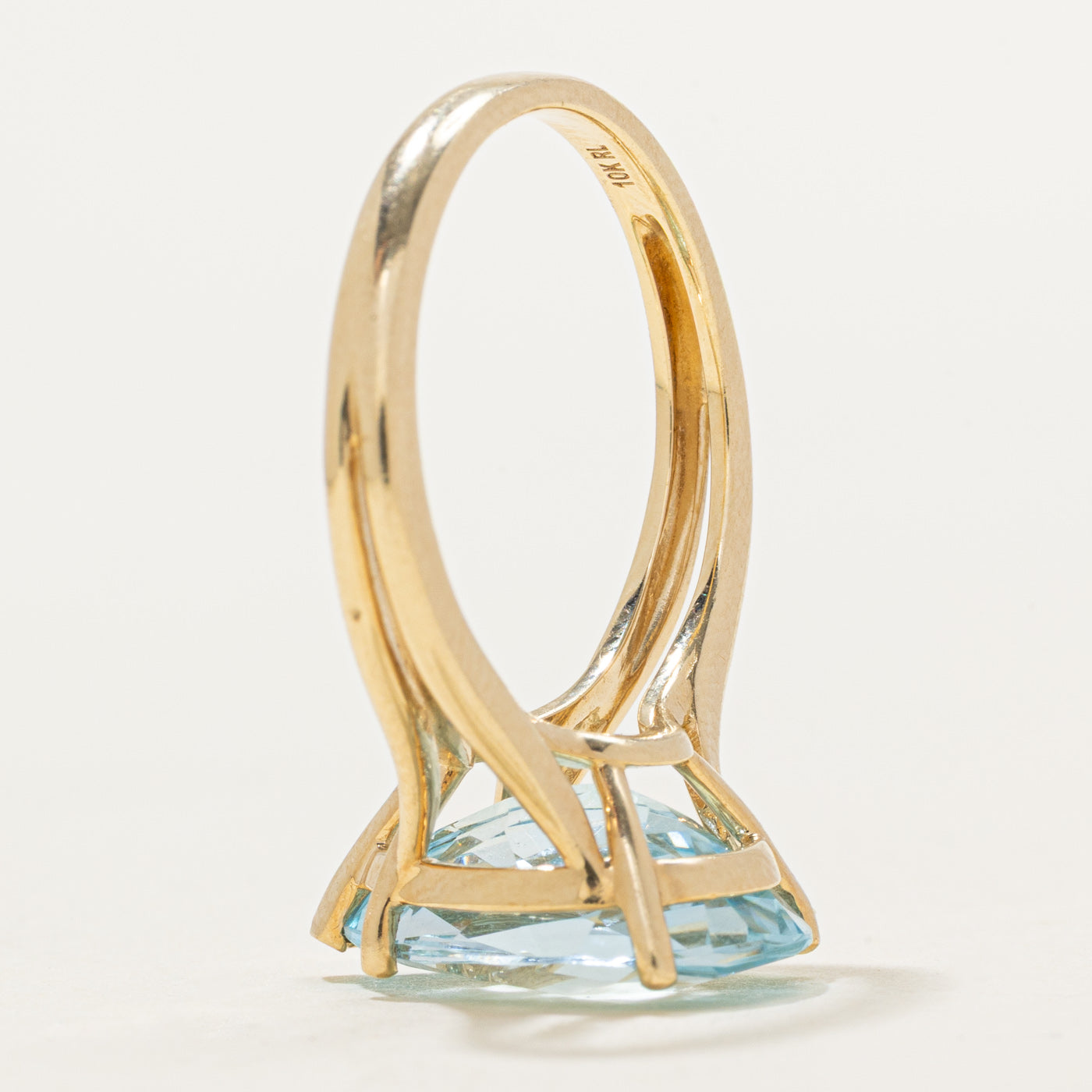 Solitaire Pear Cut Blue Topaz Ring | 5.70ct | SZ 6.5