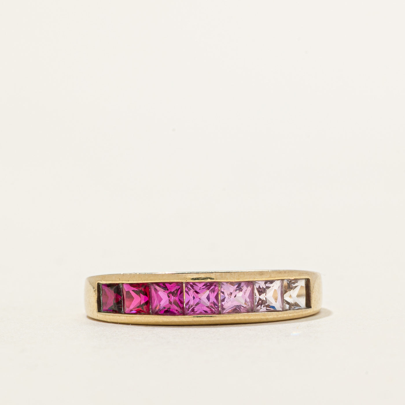 Ombre Synthetic Ruby Band | 1.50ctw | SZ 7.0