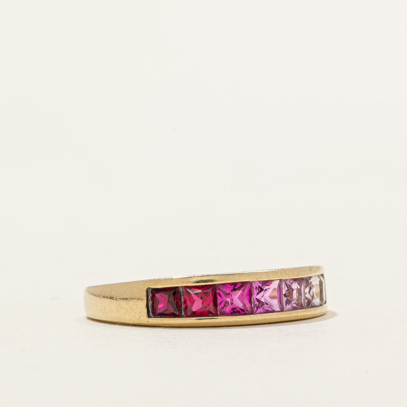 Ombre Synthetic Ruby Band | 1.50ctw | SZ 7.0