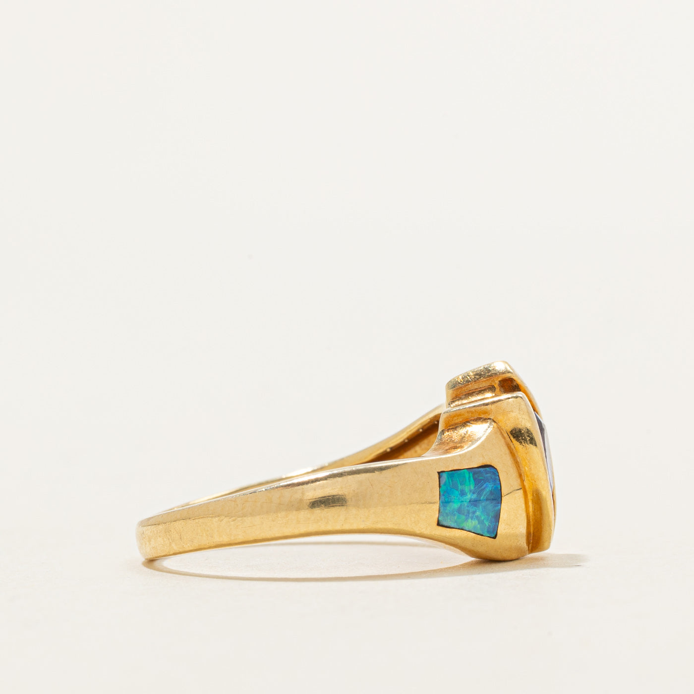 18K Multi Gemstone Abstract Ring | 0.60ctw, 0.03ct | SZ 6.5