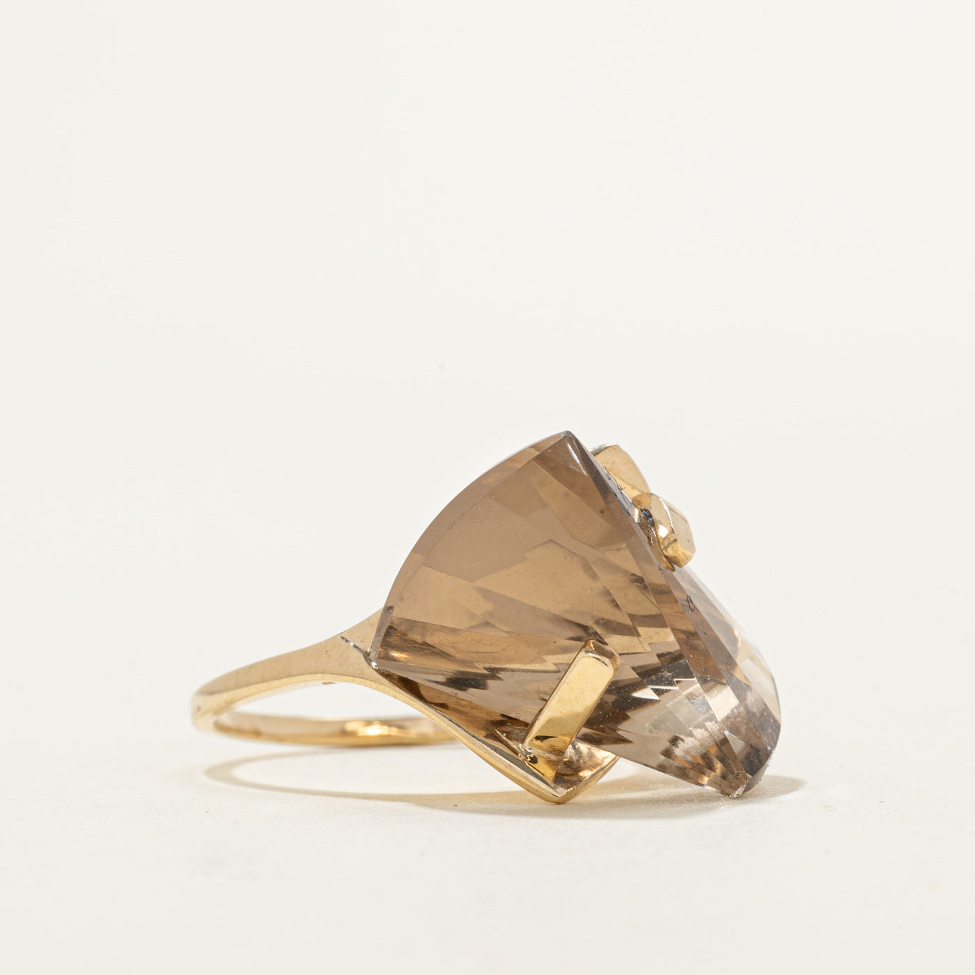 Fantasy Cut Smoky Quartz Cocktail Ring | 12.00ct | SZ 6.75