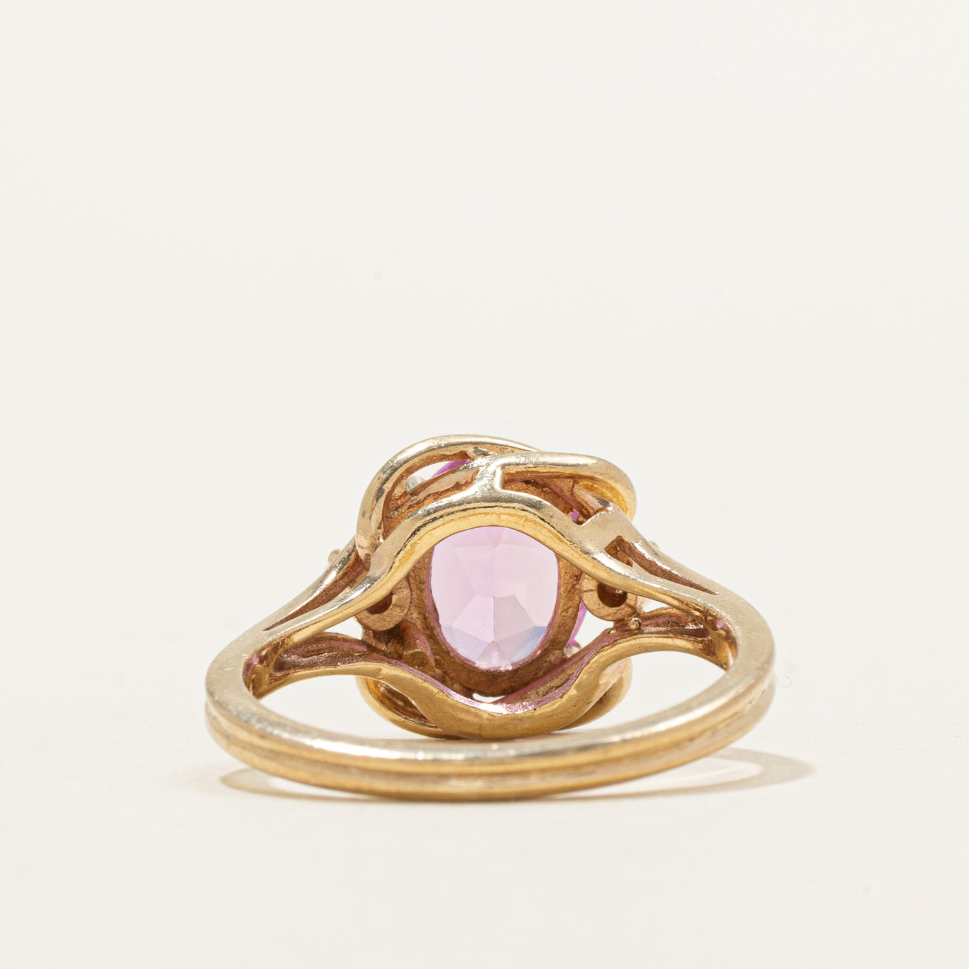 Oval Cut Synthetic Sapphire & Garnet Accented Ring | 2.16ct, 0.07ctw | SZ 5.75