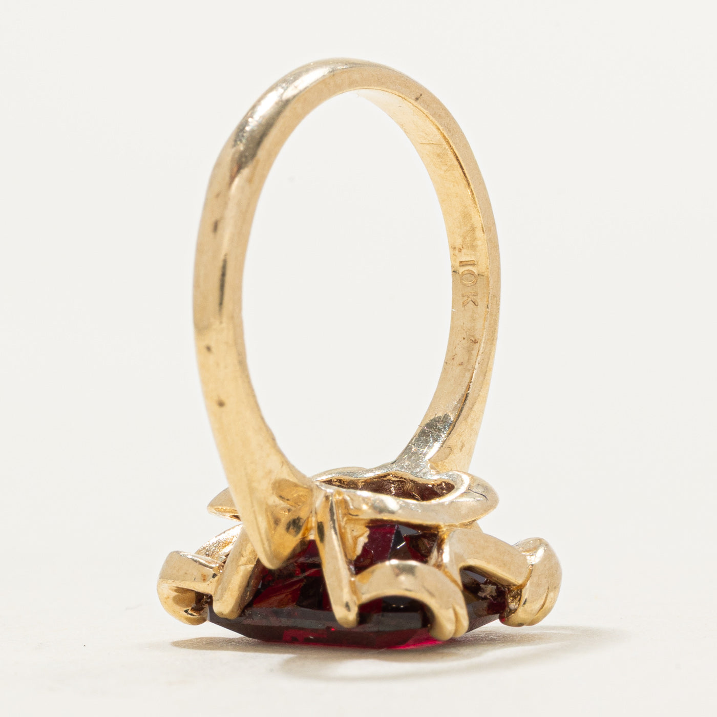 Solitaire Emerald Cut Synthetic Ruby Ring | 5.00ct | SZ 5.25