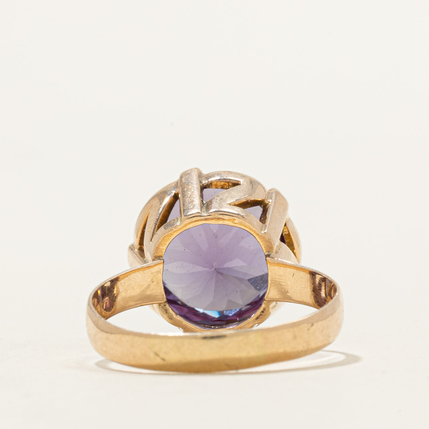 Bague solitaire en saphir synthétique taille ronde | 7,50 ct | Taille 8