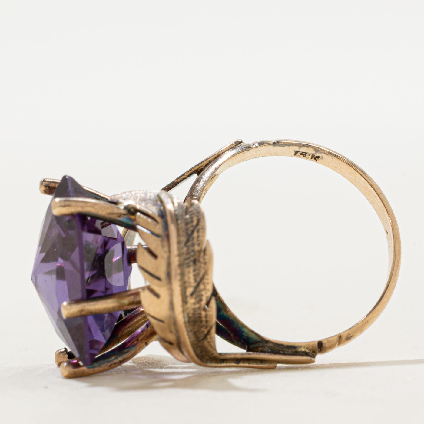 Synthetic Colour Change Sapphire Leaf Cocktail Ring | 22.00ct | SZ 6.75