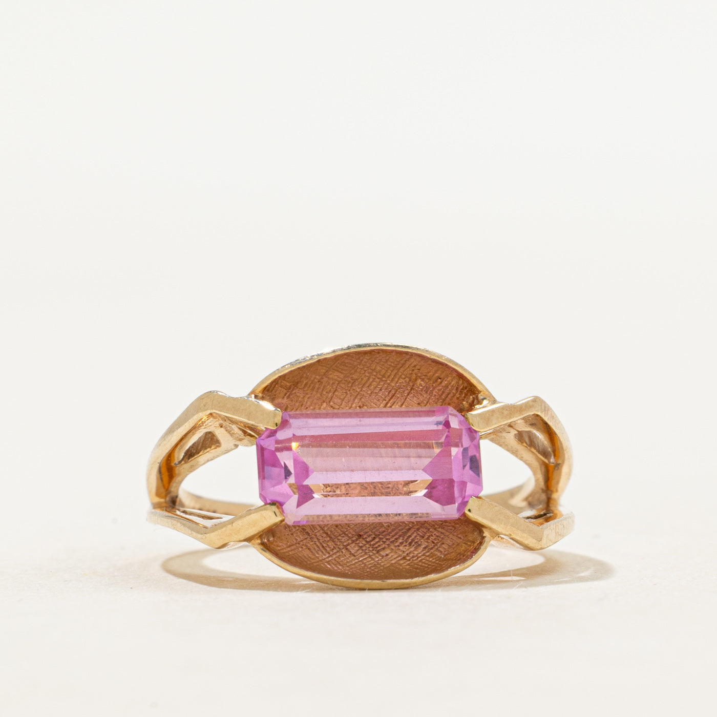 Synthetic Pink Spinel Abstract Cocktail Ring | 1.96ct | SZ 5.5