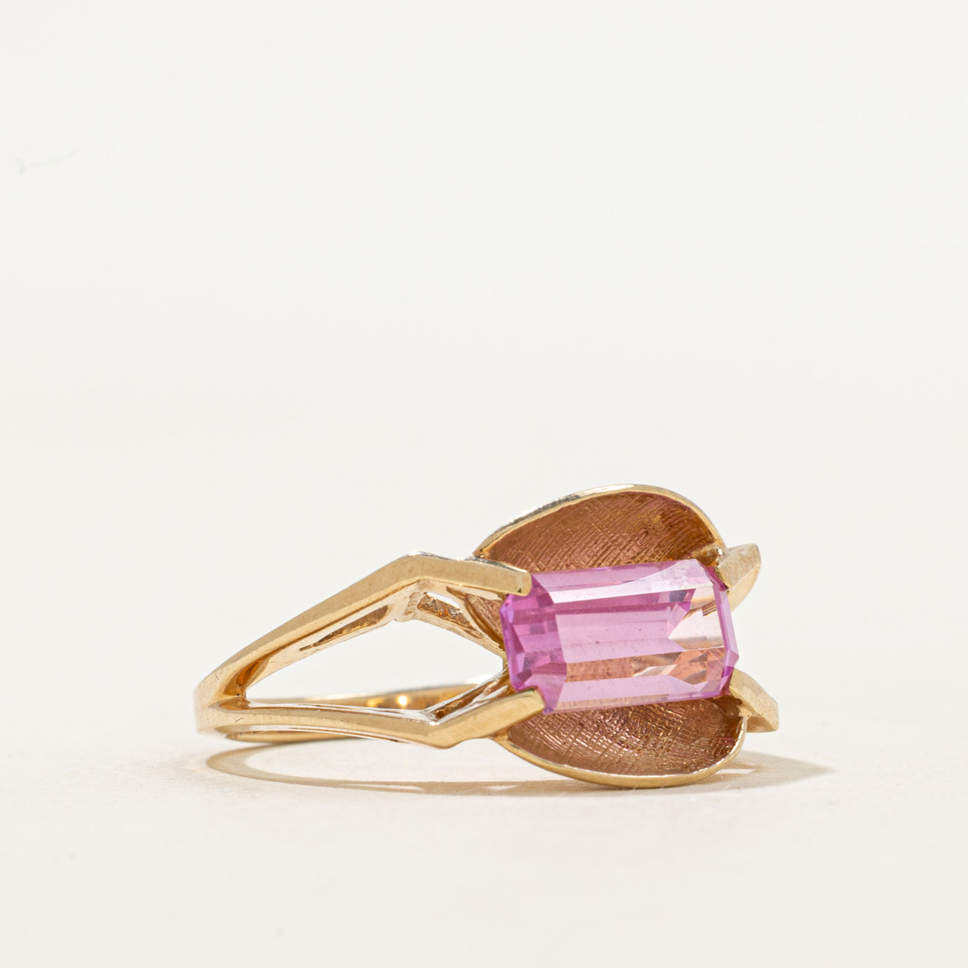 Synthetic Pink Spinel Abstract Cocktail Ring | 1.96ct | SZ 5.5