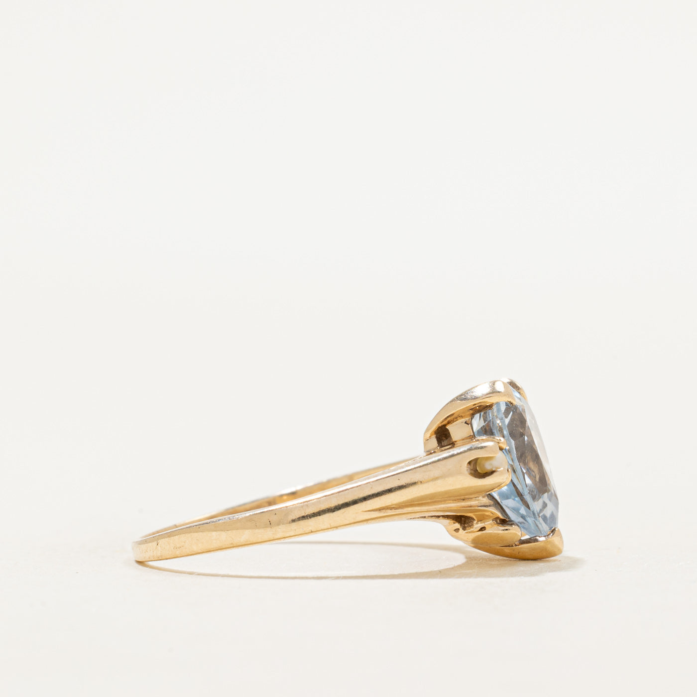 Bague cœur en spinelle synthétique et perles fines | 2,55 ct | Taille 7,5