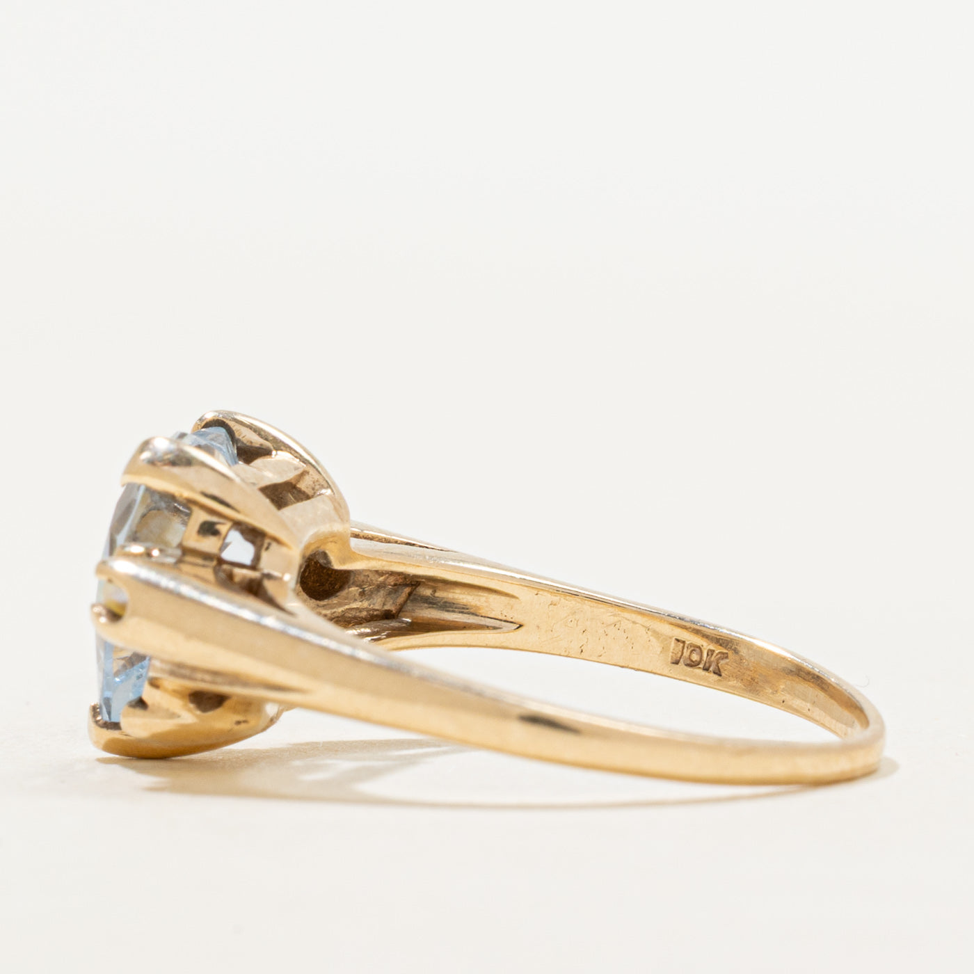Bague cœur en spinelle synthétique et perles fines | 2,55 ct | Taille 7,5