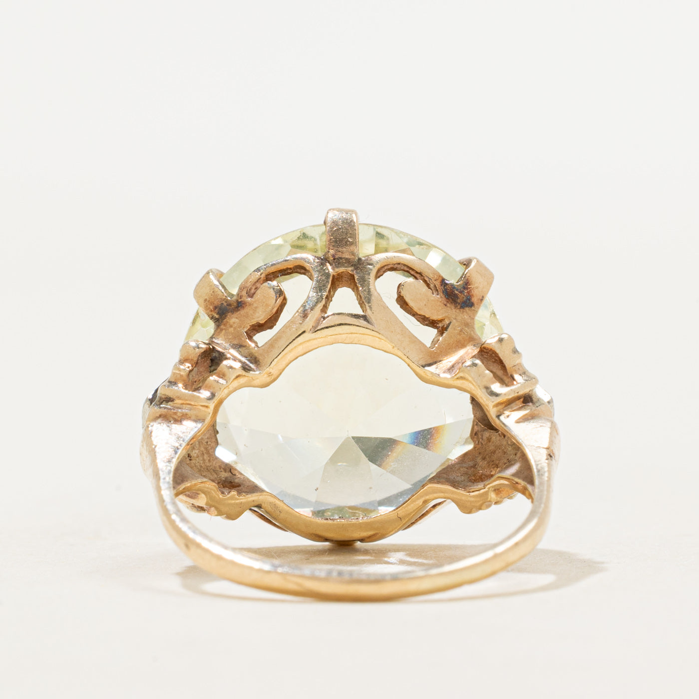 Synthetic Spinel & Diamond Scrollwork Cocktail Ring | 11.75ct, 0.20ctw | SZ 4.75