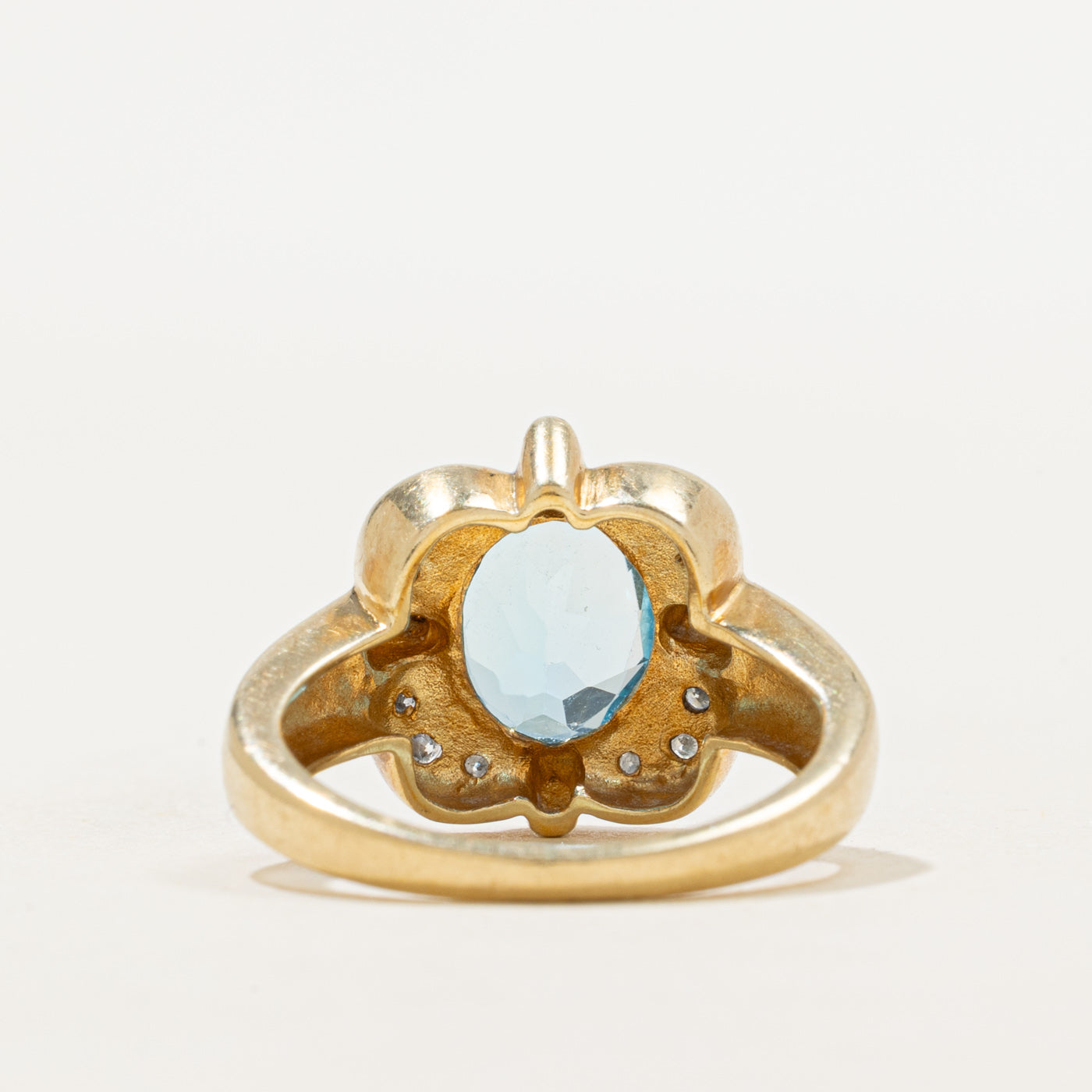 Blue Topaz & Diamond Cocktail Ring | 2.71ct, 0.14ctw | SZ 5.75