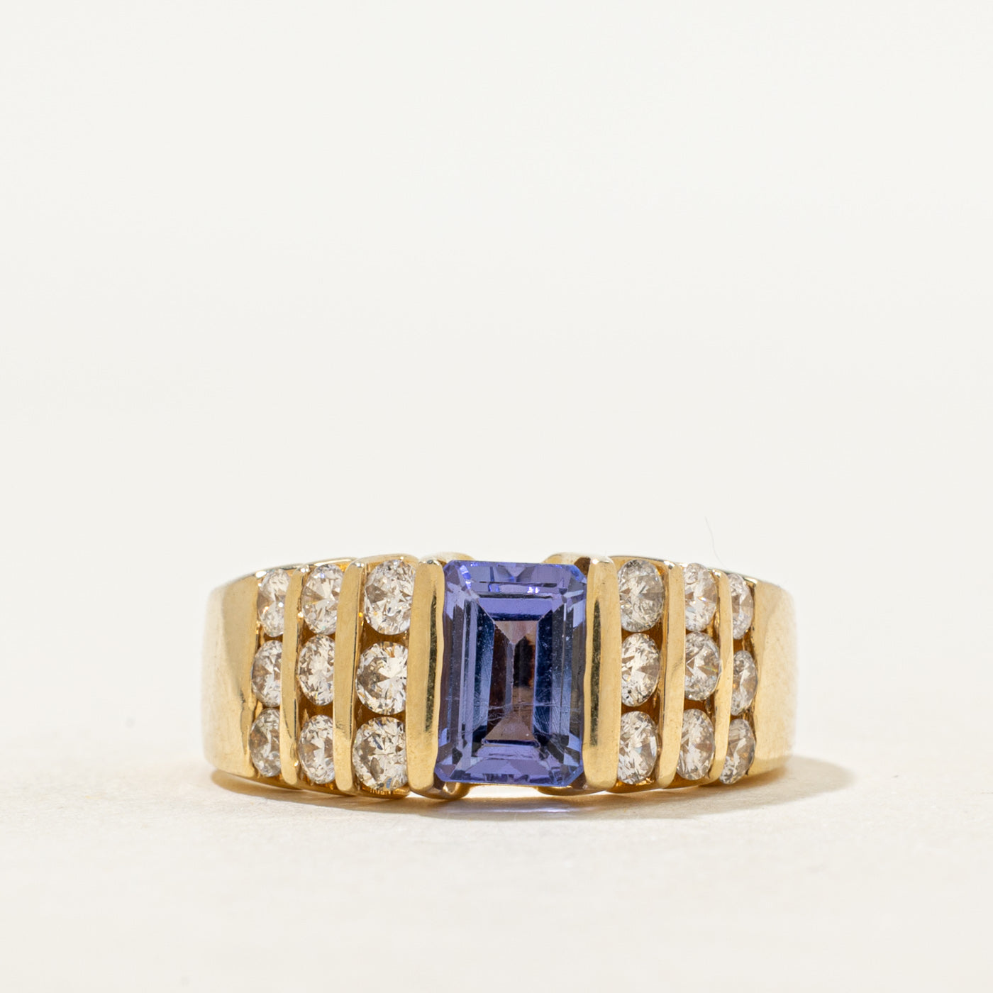 Tanzanite & Channel Set Diamond Ring | 1.33ct, 0.72ctw | SZ 7