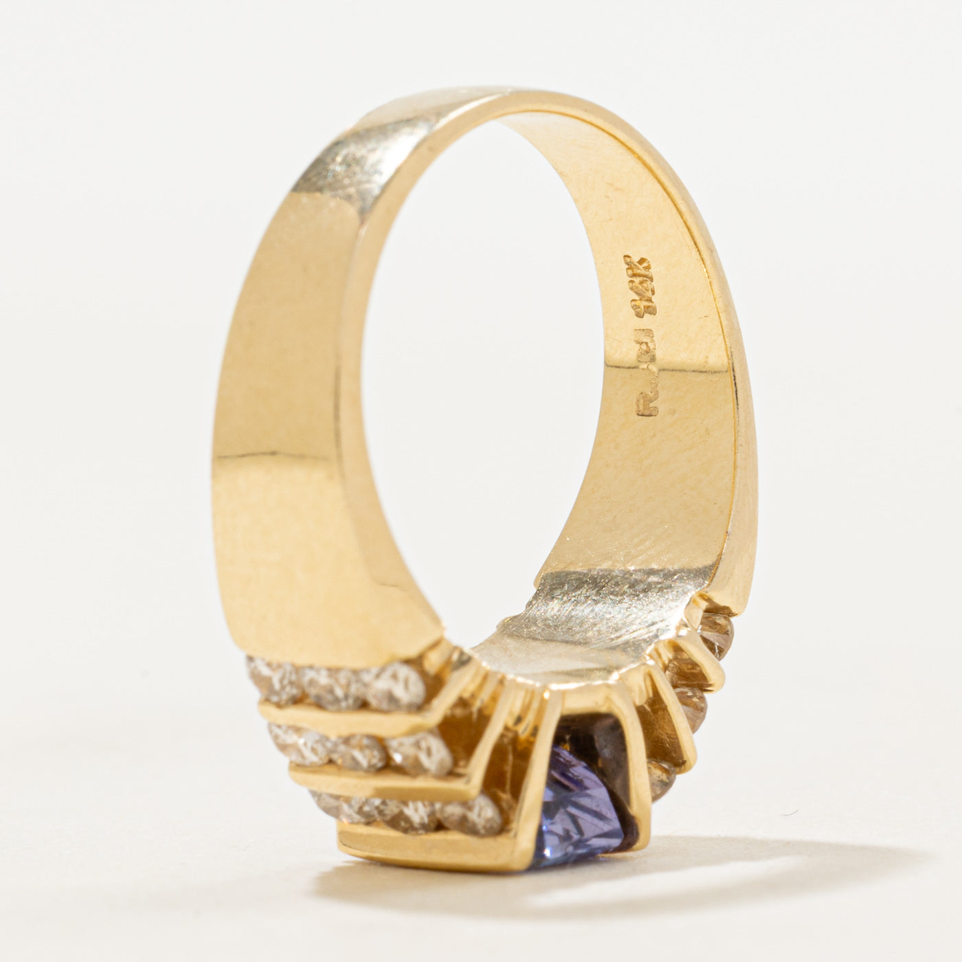 Tanzanite & Channel Set Diamond Ring | 1.33ct, 0.72ctw | SZ 7