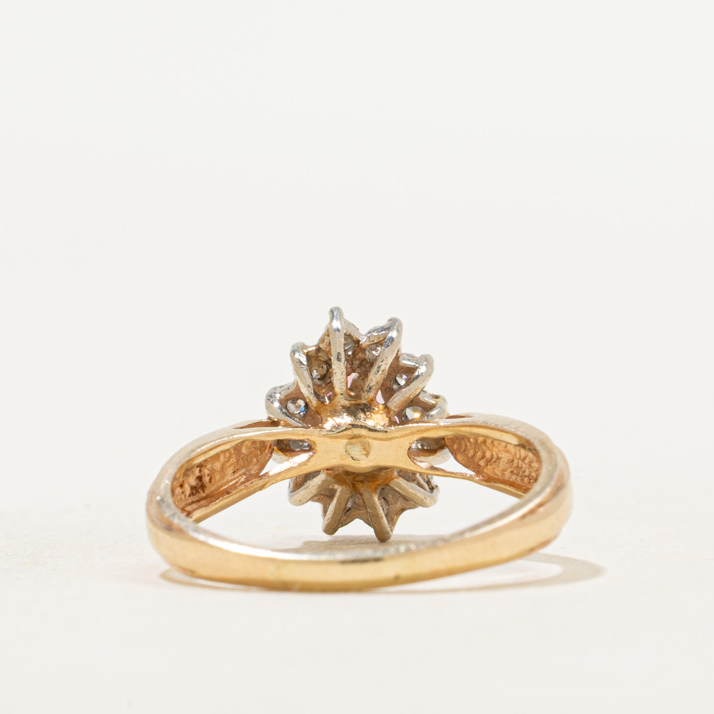 Pear Cut Pink Sapphire & Diamond Halo Ring | 0.68ct, 0.24ctw | SZ 4.5