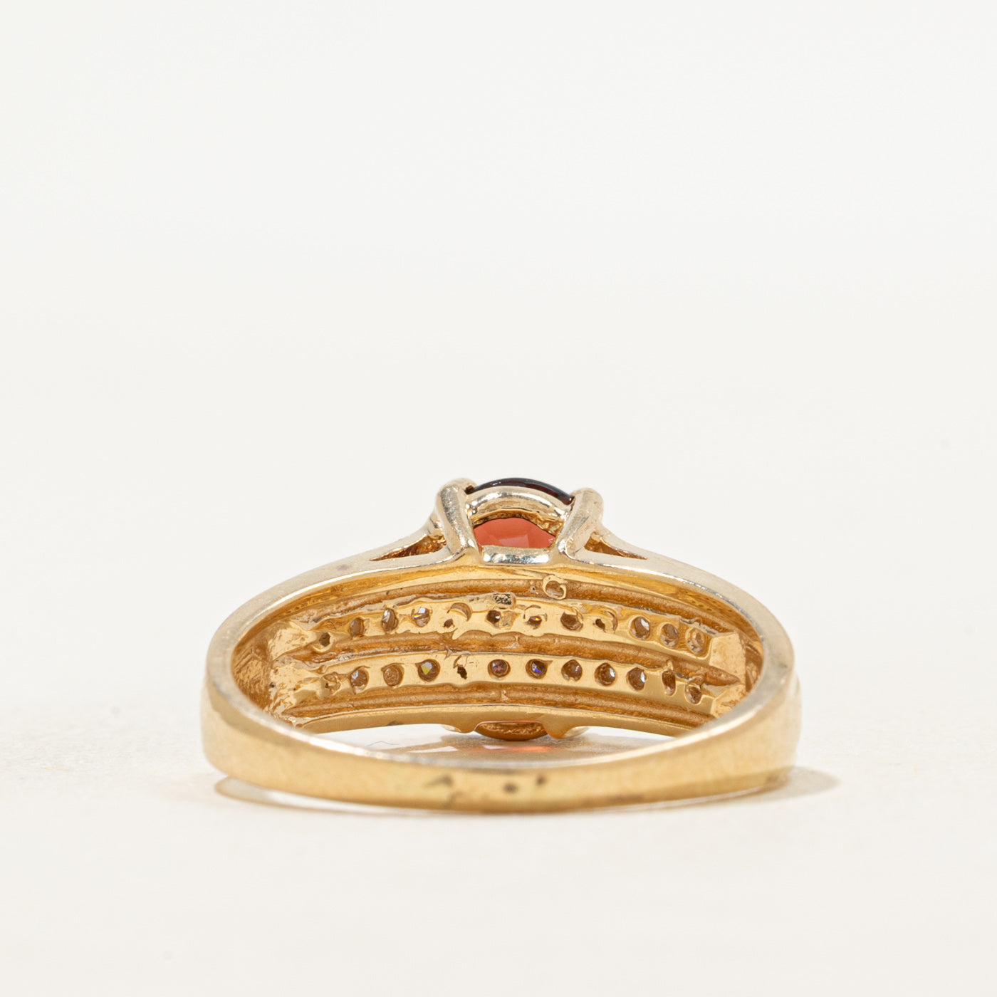 Almandine Garnet & Diamond Accented Ring | 2.27ct, 0.12ctw | SZ 7.75