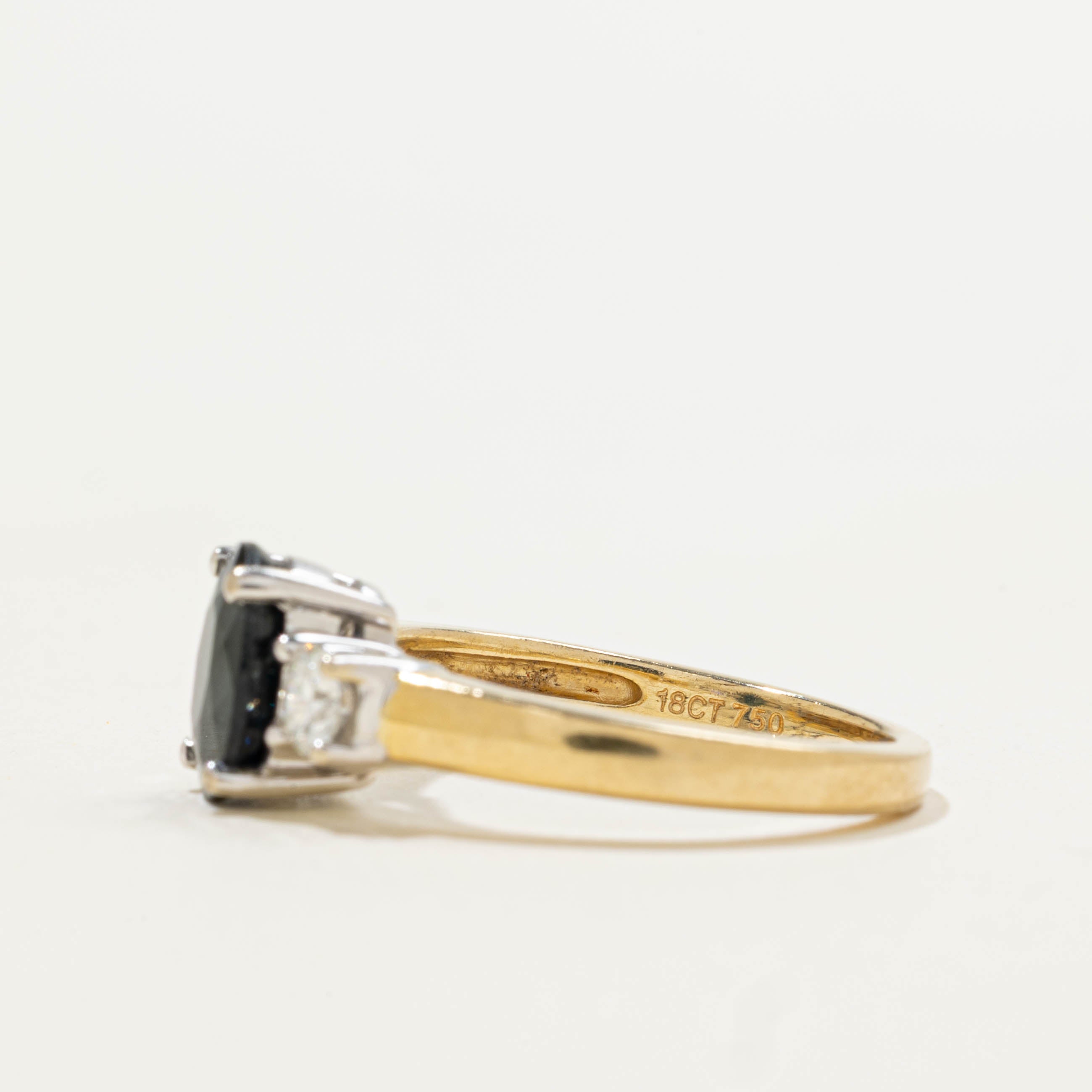 18k Sapphire & Diamond Accents Ring | 1.45ct, 0.30ctw | SZ 6.25