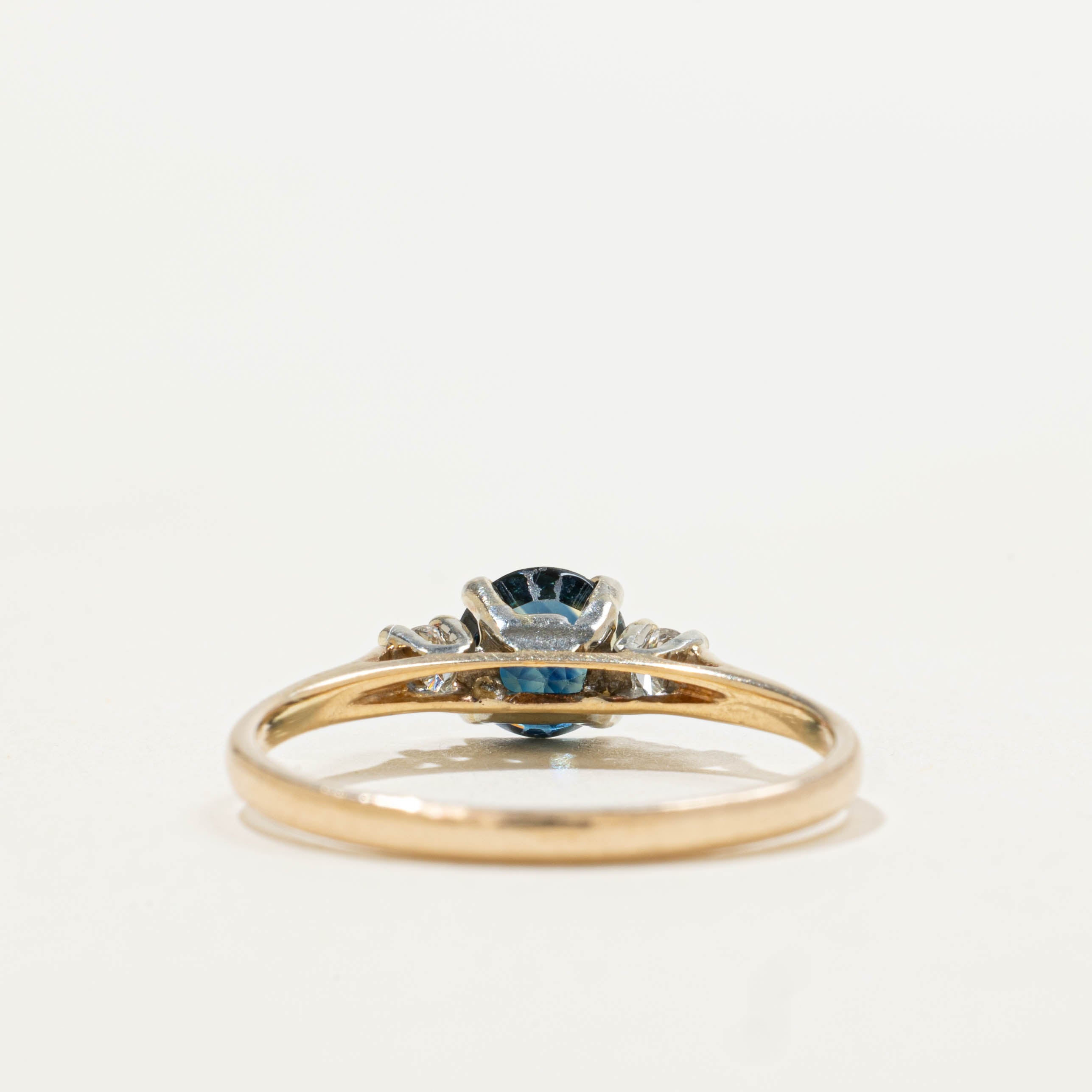 14k Sapphire & Diamond Accents Ring | 0.80ct, 0.10ctw | SZ 7