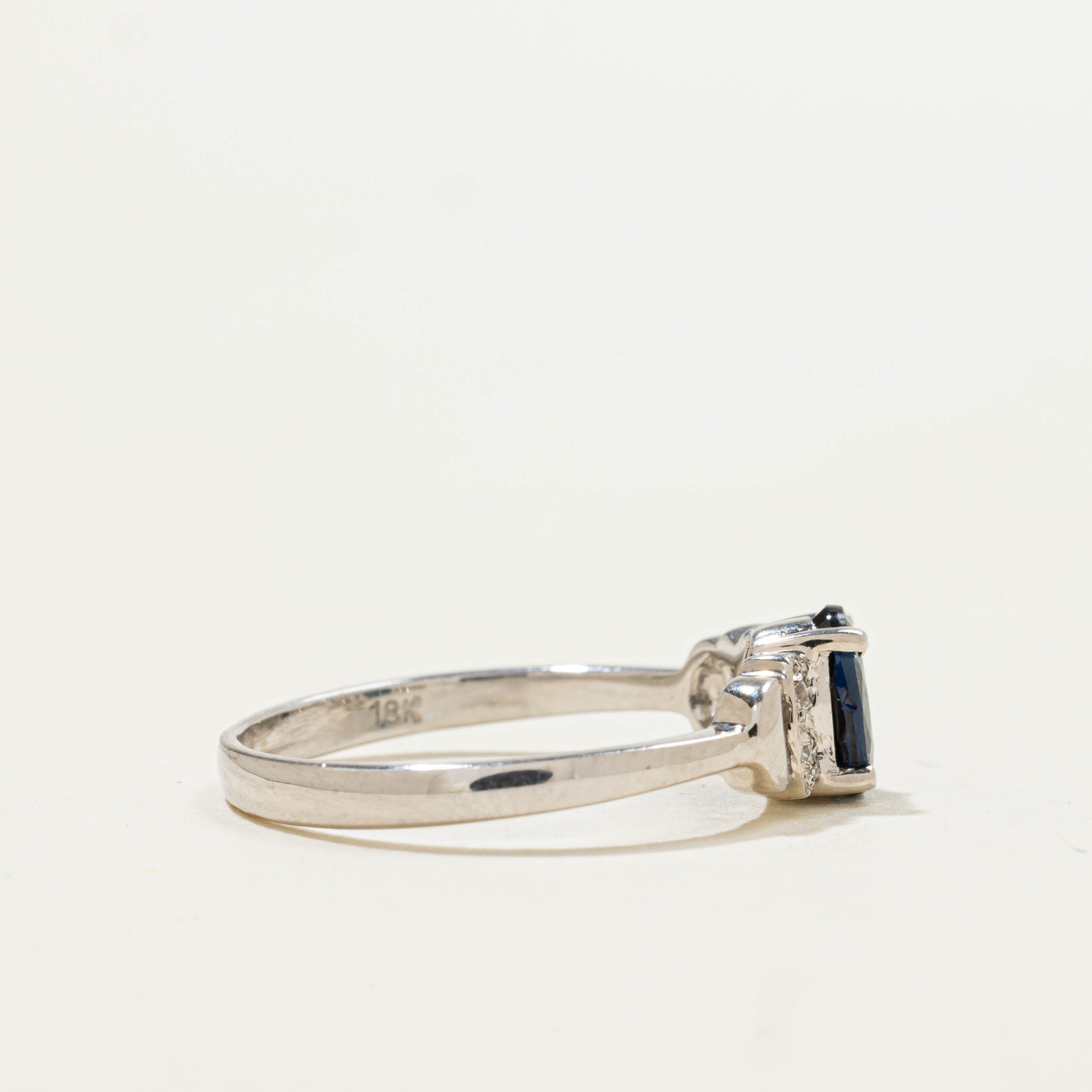 18k Sapphire & Diamond Accents Ring | 0.50ct, 0.04ctw | SZ 5