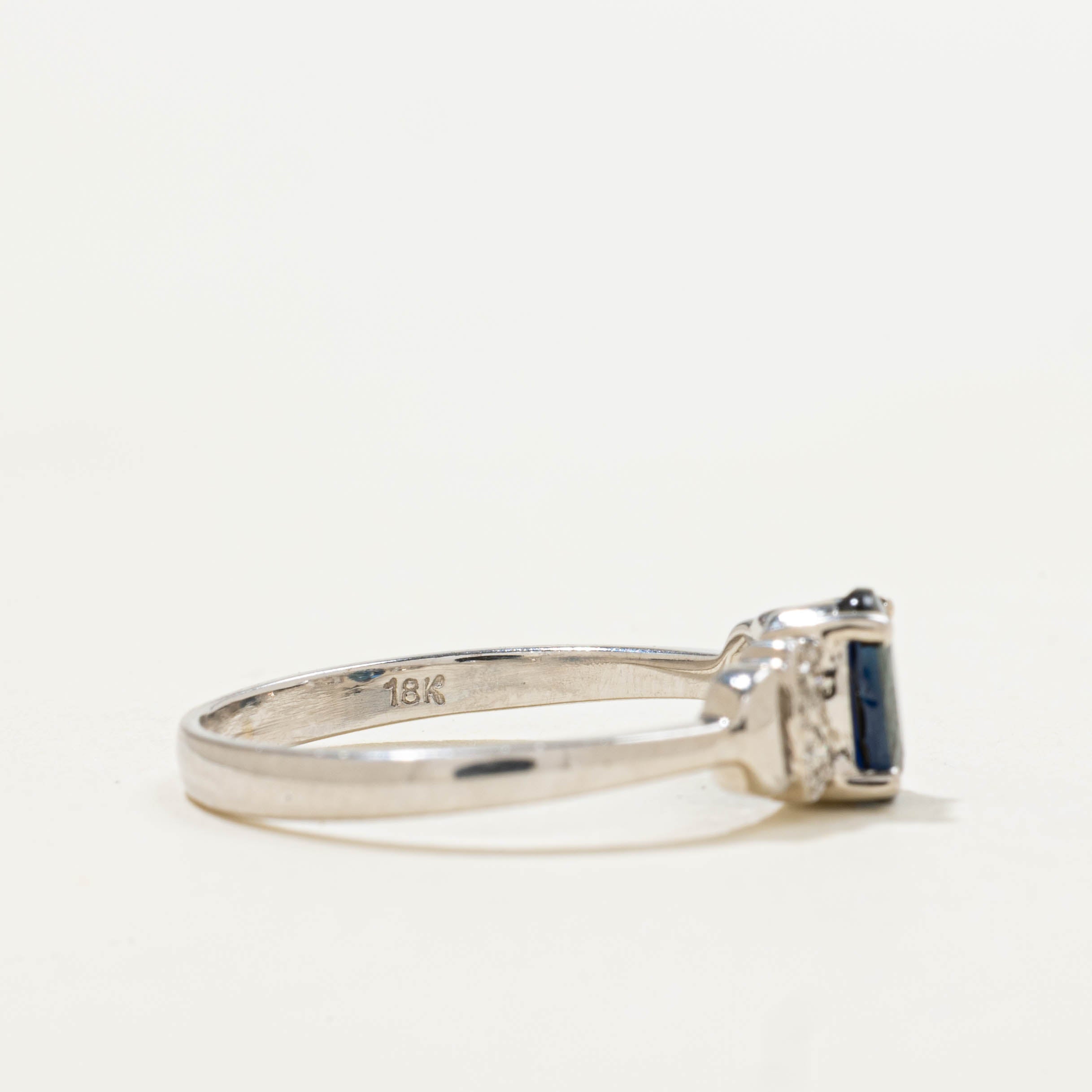 18k Sapphire & Diamond Accents Ring | 0.50ct, 0.04ctw | SZ 5