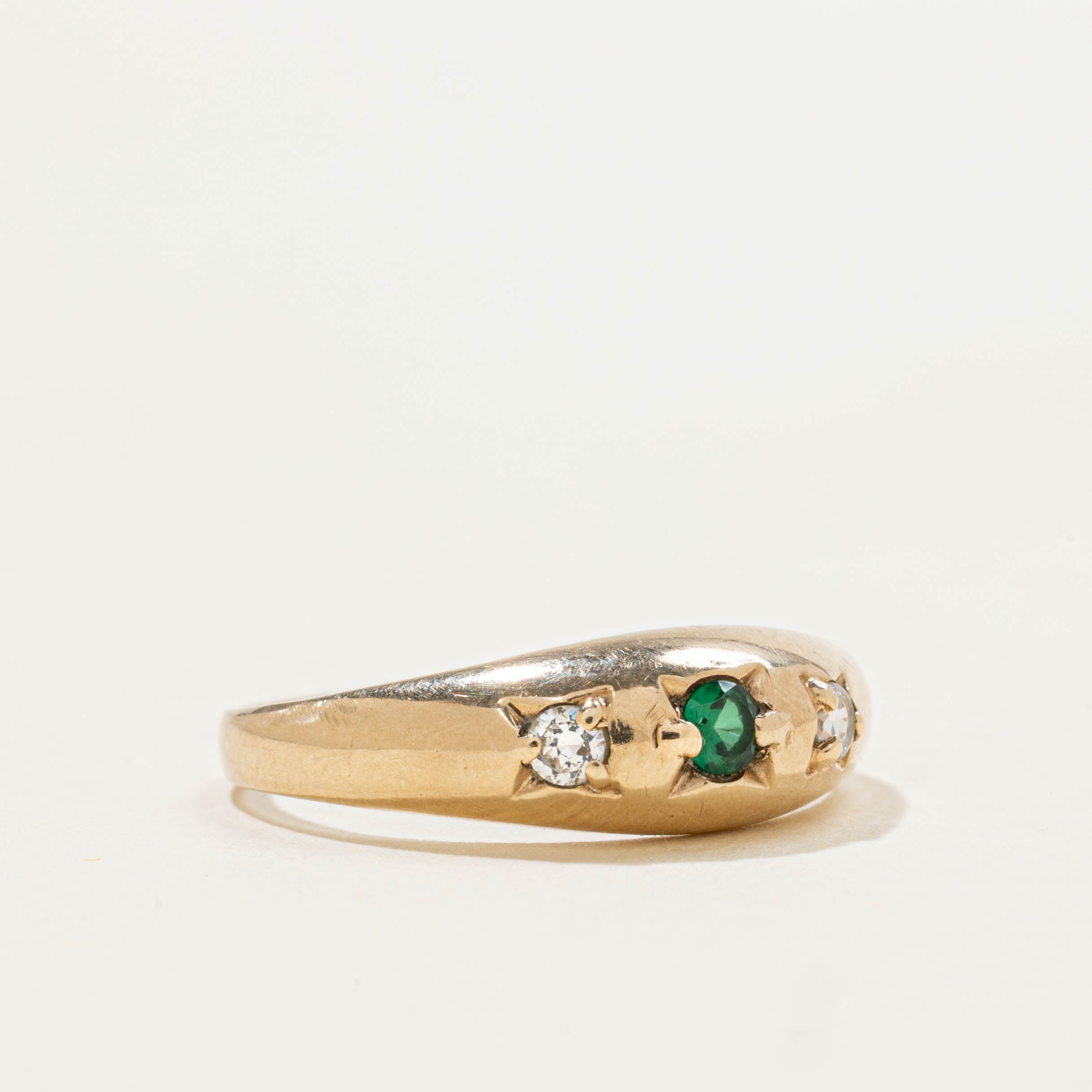 10k Retro Spinel Star Set Ring | 0.15ctw | SZ 3.5
