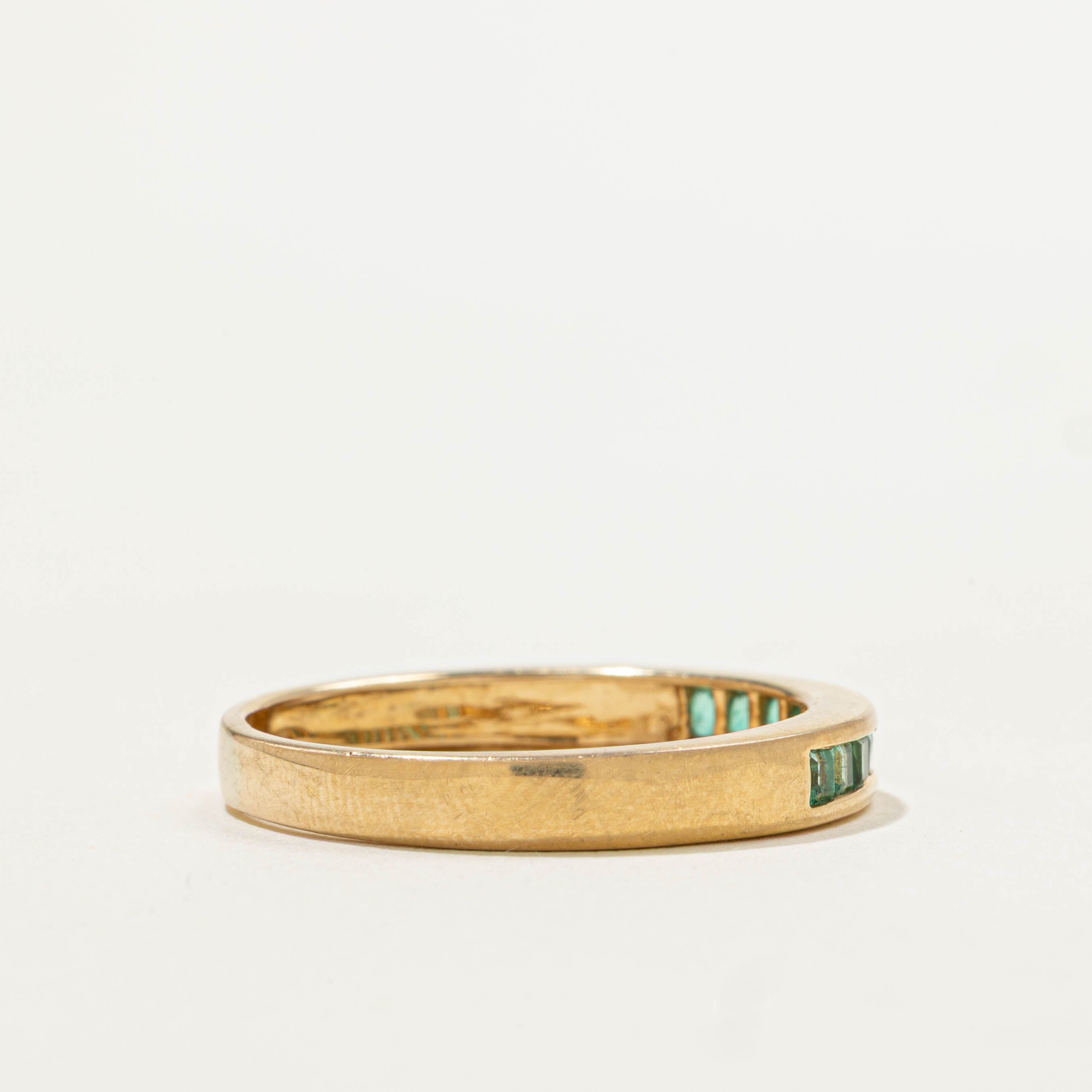 18k Semi Eternity Emerald Ring | 0.40ctw | 3.00mm | SZ 9