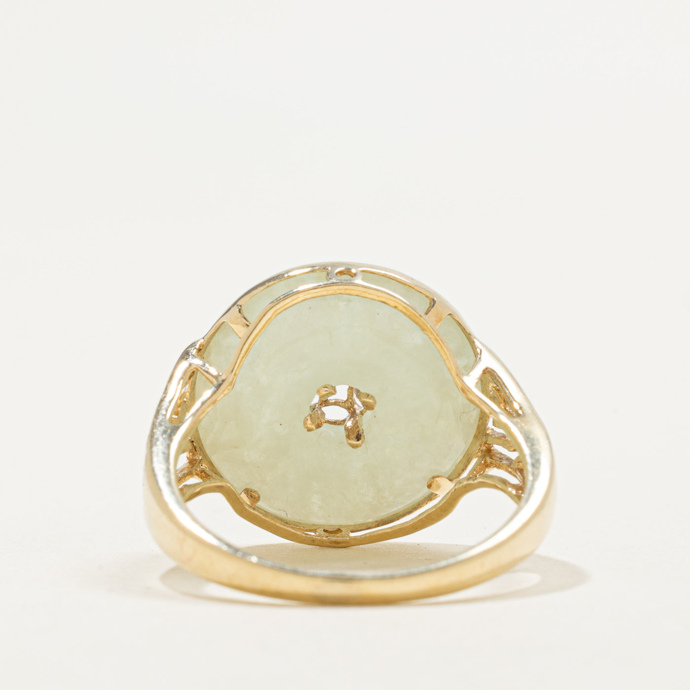10K Jade Donut Openwork Ring | 5.00ct | SZ 7.25