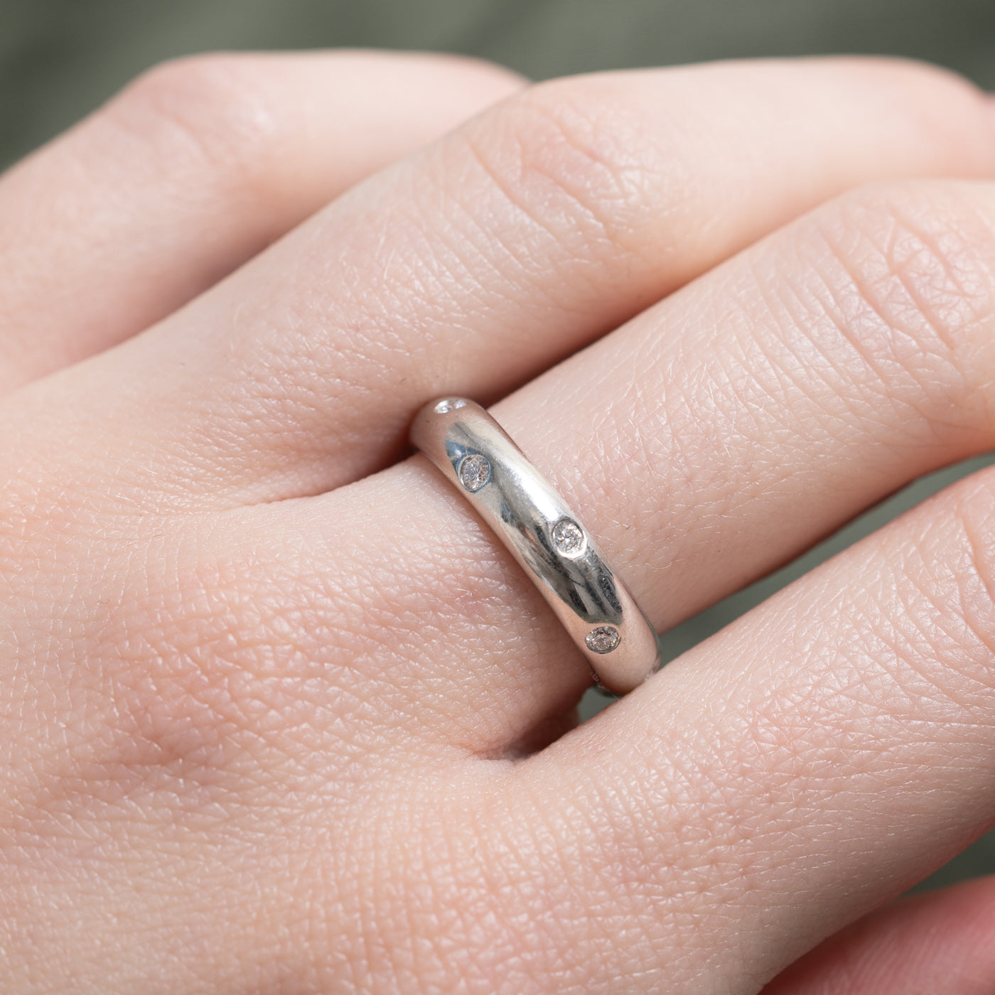 Bague Étoile en platine 950 « Tiffany & Co » | 0,22 ct | 4,5 mm | Taille 6,25