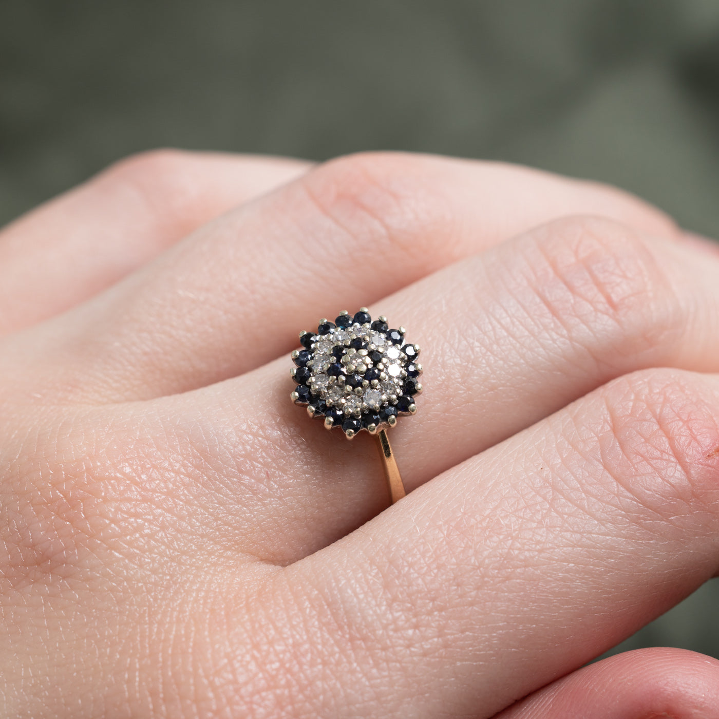 Sapphire & Diamond Multi Halo Cocktail Ring | 0.30ctw, 0.19ctw | SZ 6.5 |