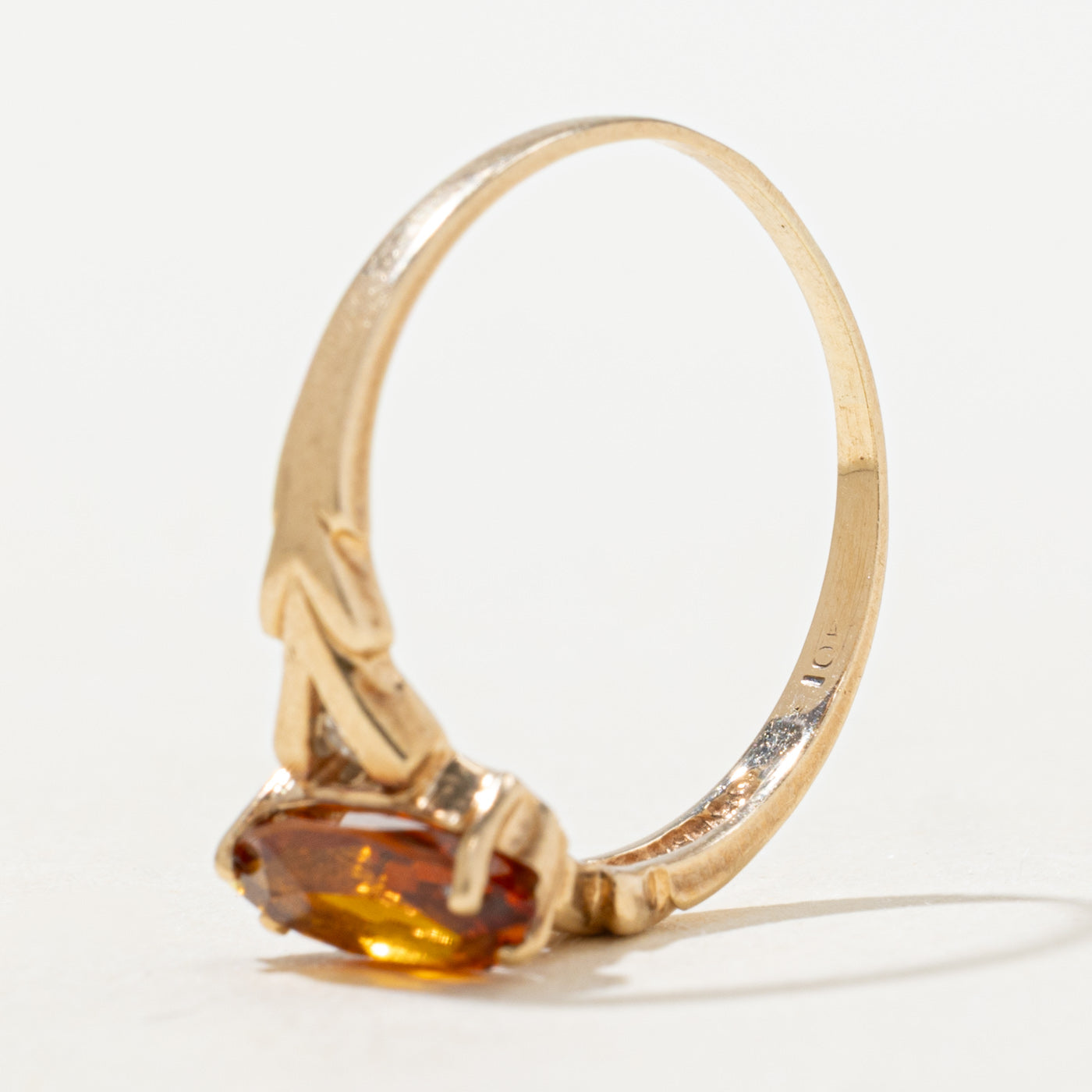 Marquise Cut Synthetic Sapphire & Diamond Ring | SZ 7.5 |