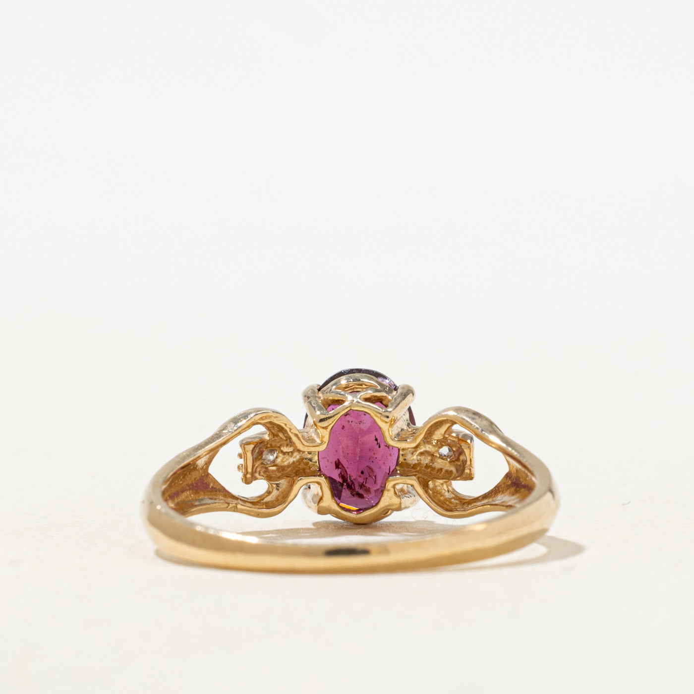 Pink Tourmaline & Diamond Ring | 0.9ct, 0.02ctw | SZ 7.25 |