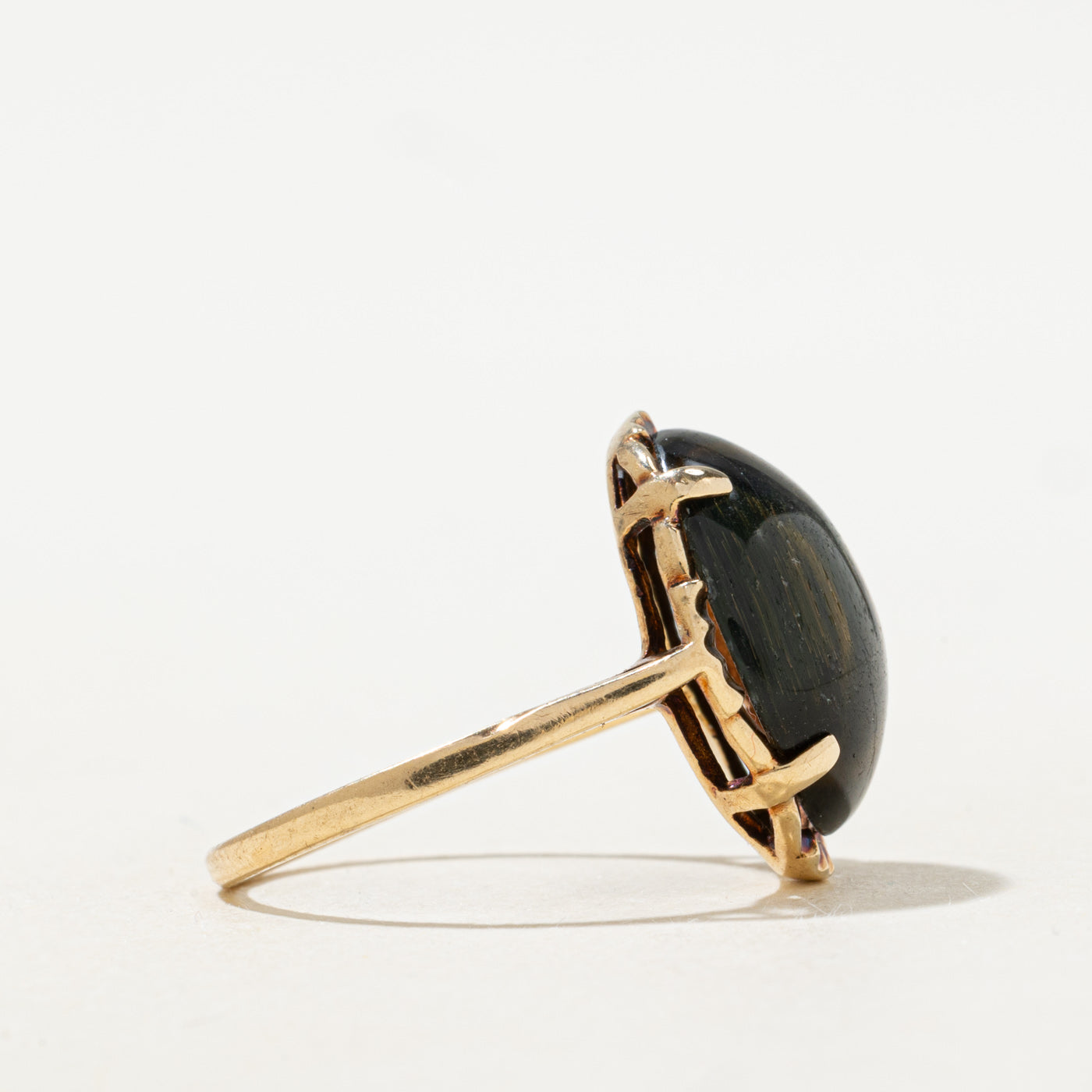 Bague cocktail œil de tigre taille cabochon | 7,0 ct | Taille 6,5 |