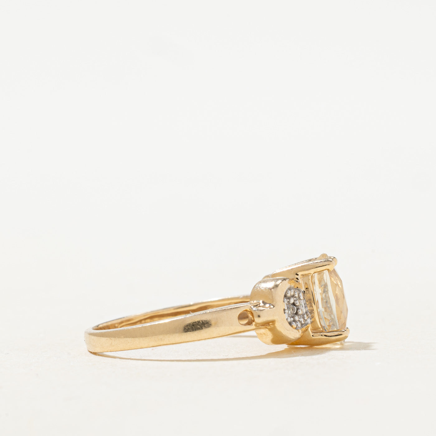 Oval Cut Heliodor & Diamond Ring | 1.16ct, 0.01ctw | SZ 5.75 |